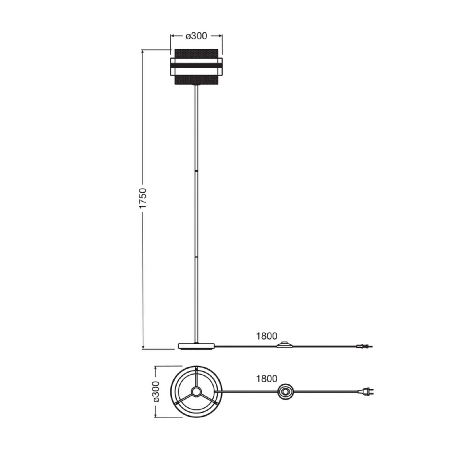 OSRAM Stehlampe Decor Hornet, schwarz/gold, E27, Höhe 175 cm günstig online kaufen