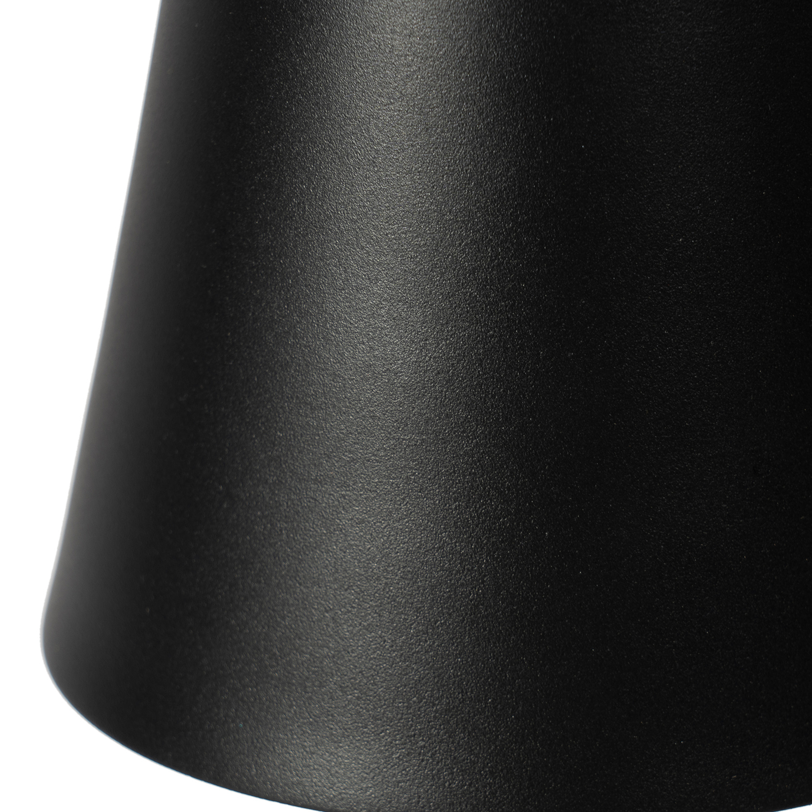Akumulatorowa lampa stołowa LED Janea, na dwóch nogach, czarna, metalowa