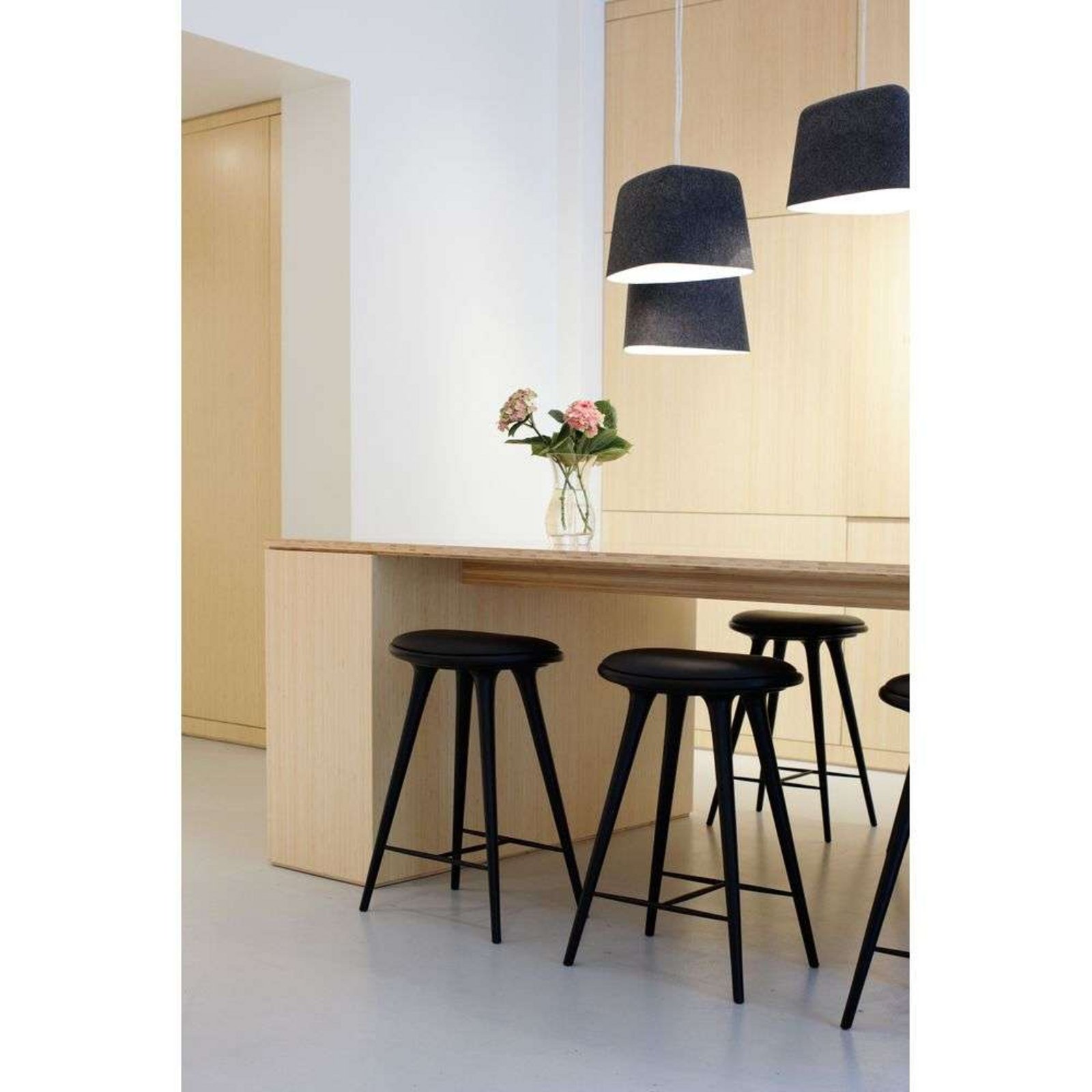 High Stool H74 Black Stained Oak - Mater