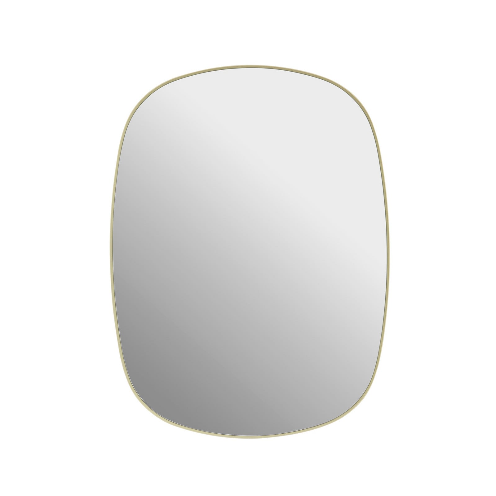 Framed Mirror Wandspiegel gelb 59 x 44 cm Stahl Muuto - Badezimmer - Modern - Glas - Rund
