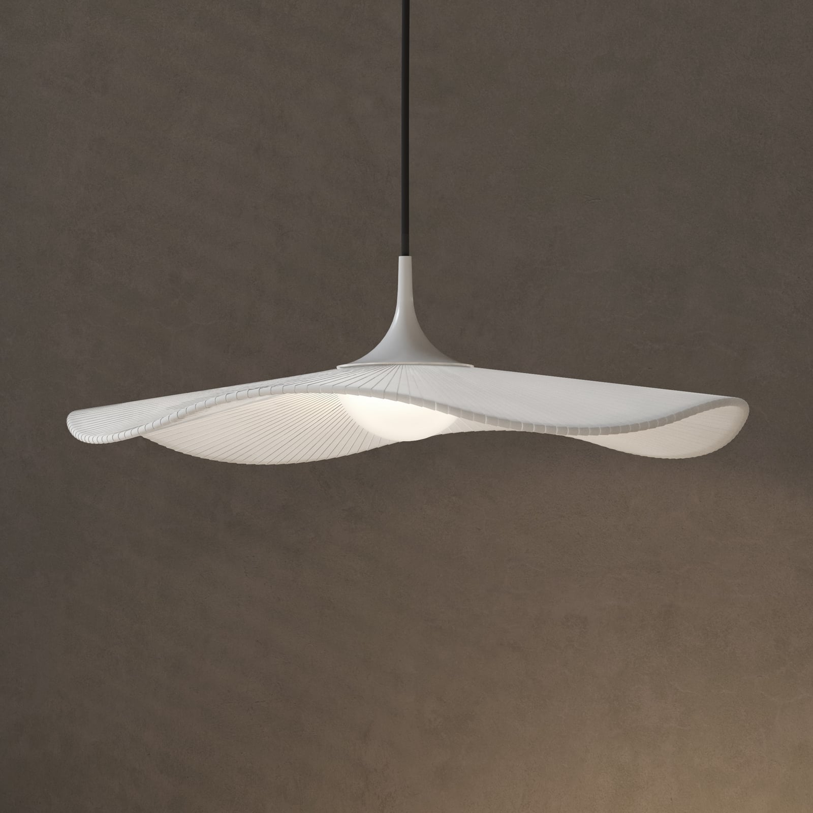 Bover LED hanglamp Mediterrània, wit, Ø 52 cm, dimbaar