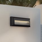 Lindby LED luminária de parede exterior Peker, preto, conjunto de 2, PC