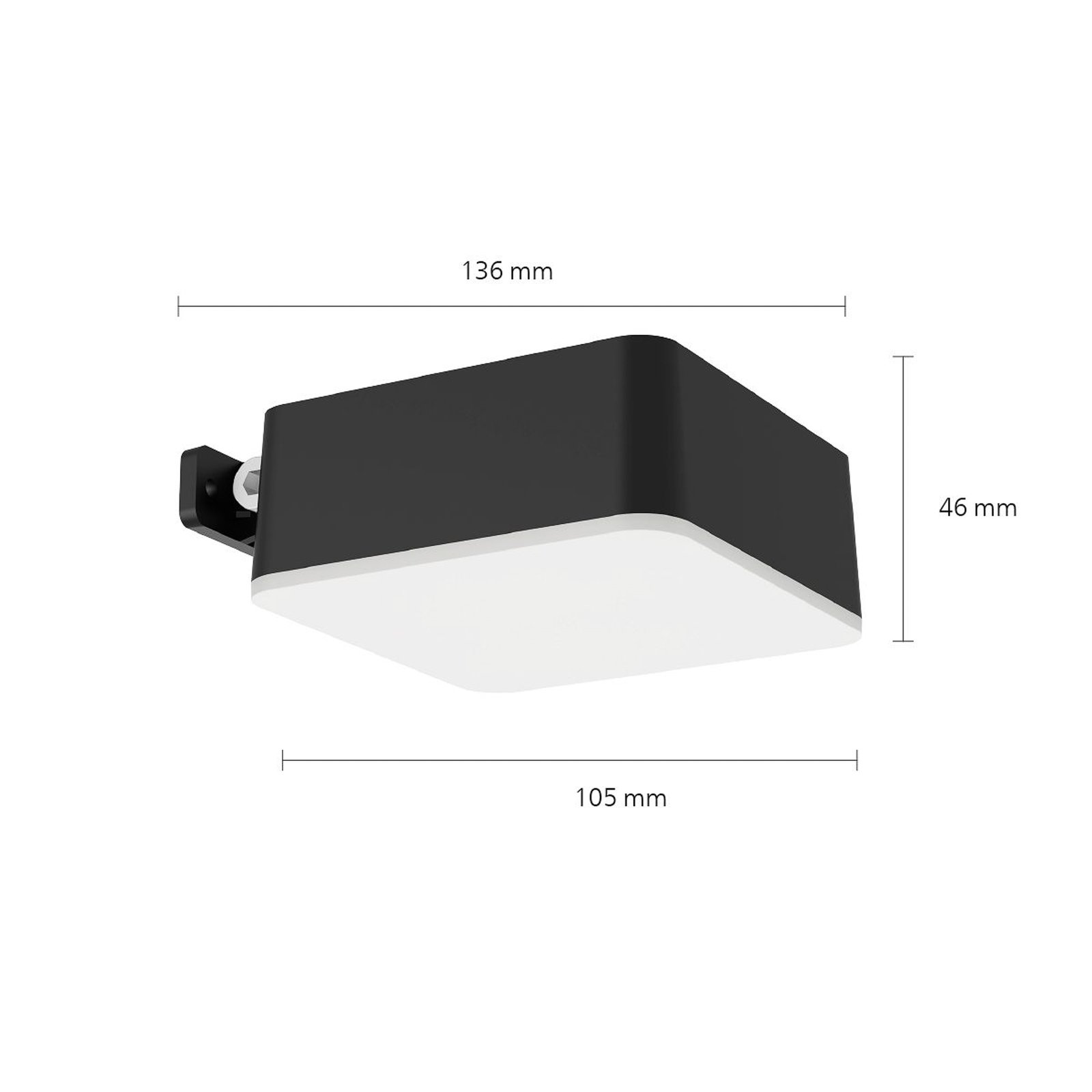 Philips LED-solcellslampa för vägg Vynce, huvud 10,5 x 10,5 cm