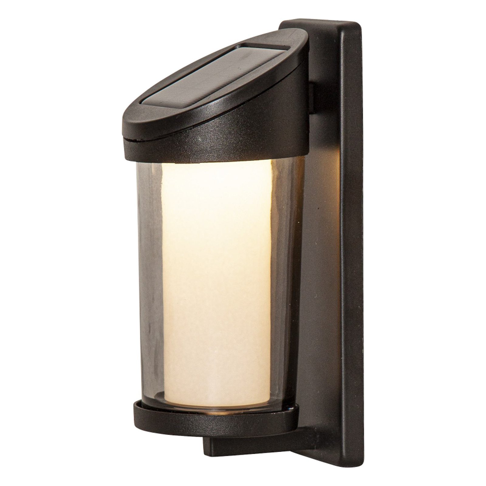 Applique d'extérieur LED solaire Alippa, noir hauteur 21 cm métal