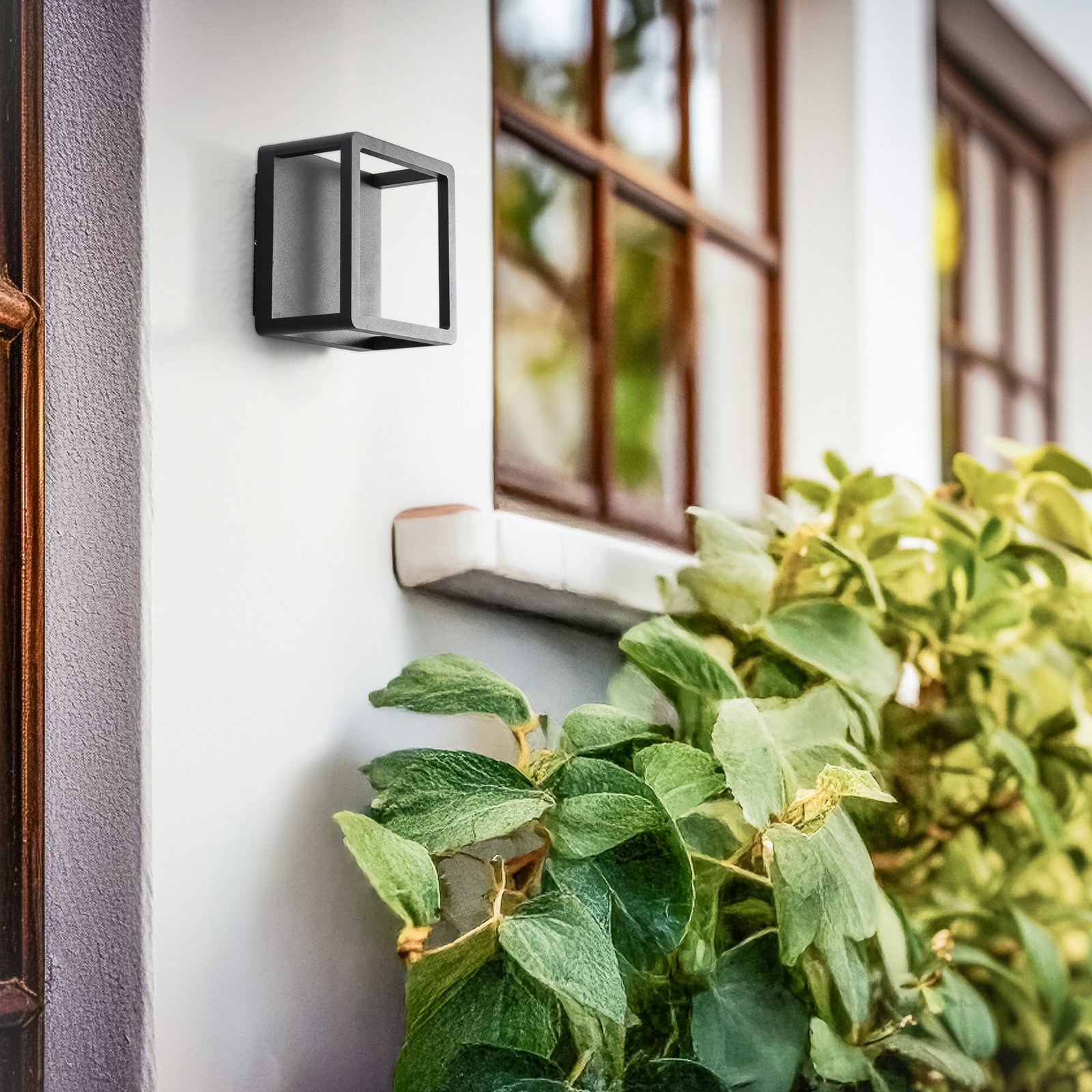 Thorvid LED Outdoor Wall Lamp H18 Black - Lucande