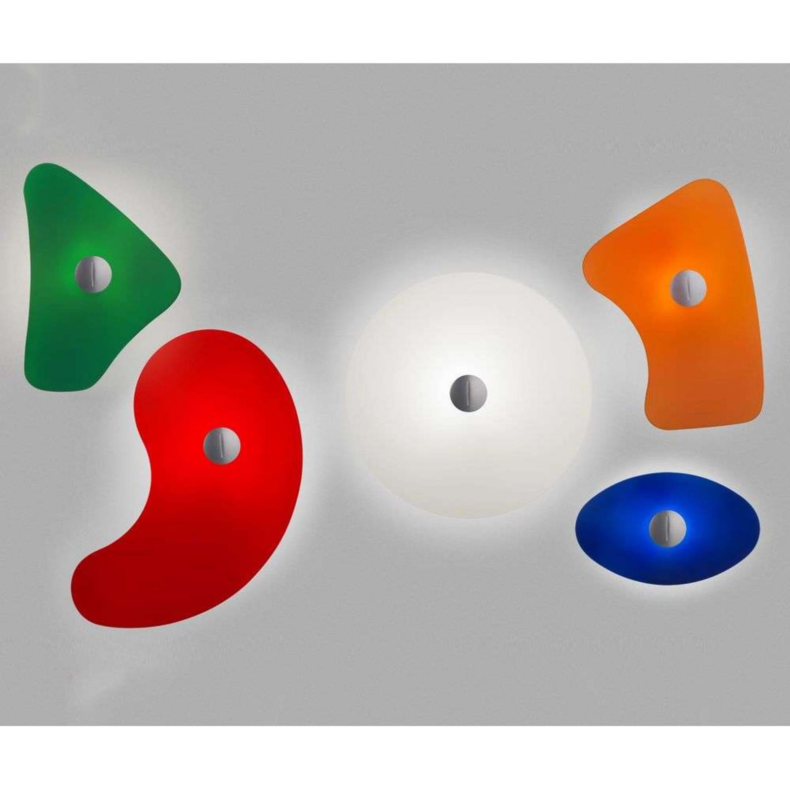 Bit 2 Wandleuchte Blau Foscarini - Wohnzimmer - Glas