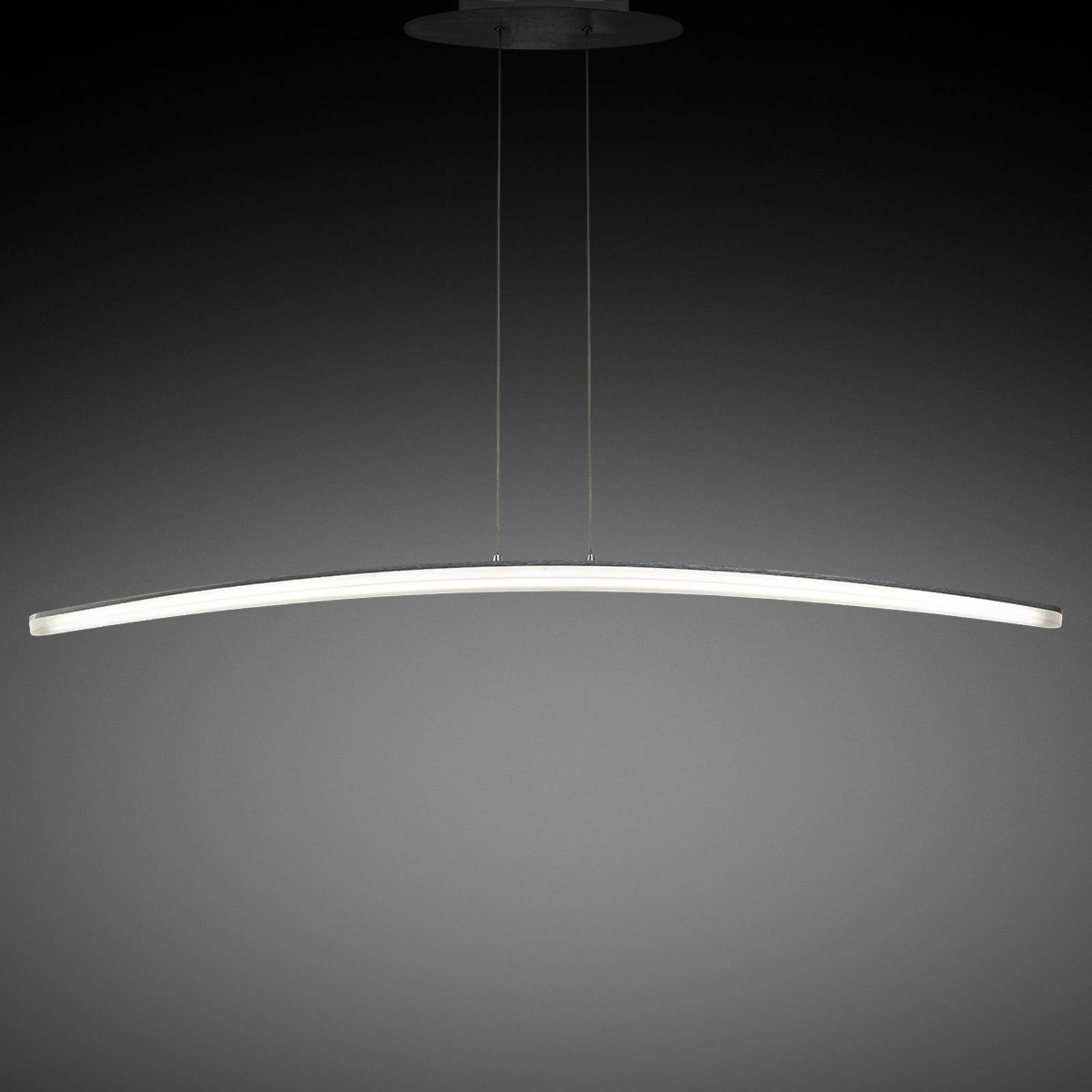 Wąska lampa wisząca LED Hemisferic 110,5 cm