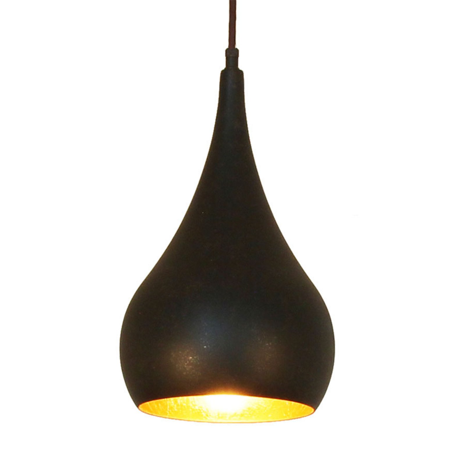 Menzel Solo lampă susp. ceapă maro-negru 16cm