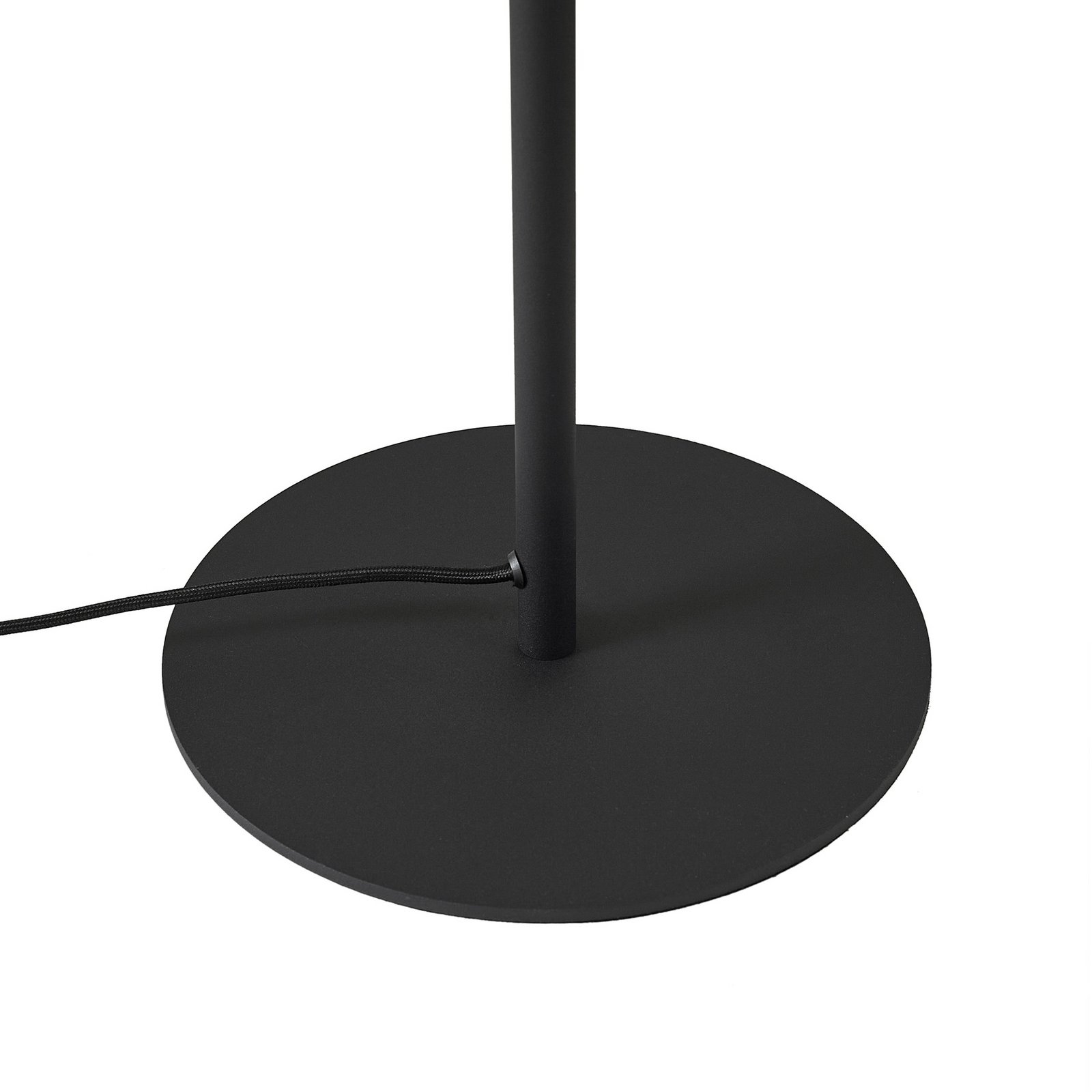 Lindby Stehleuchte Orbelia, schwarz, 5-flammig, Glas
