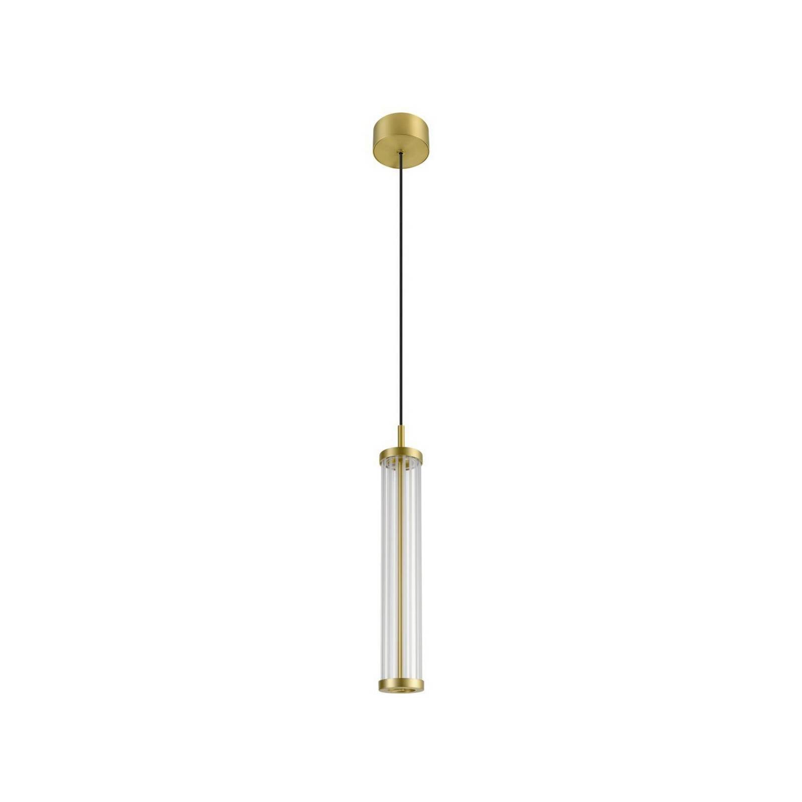 SLV LED-Pendellampe Quimera, messingfarben, Ø 8 cm, CCT