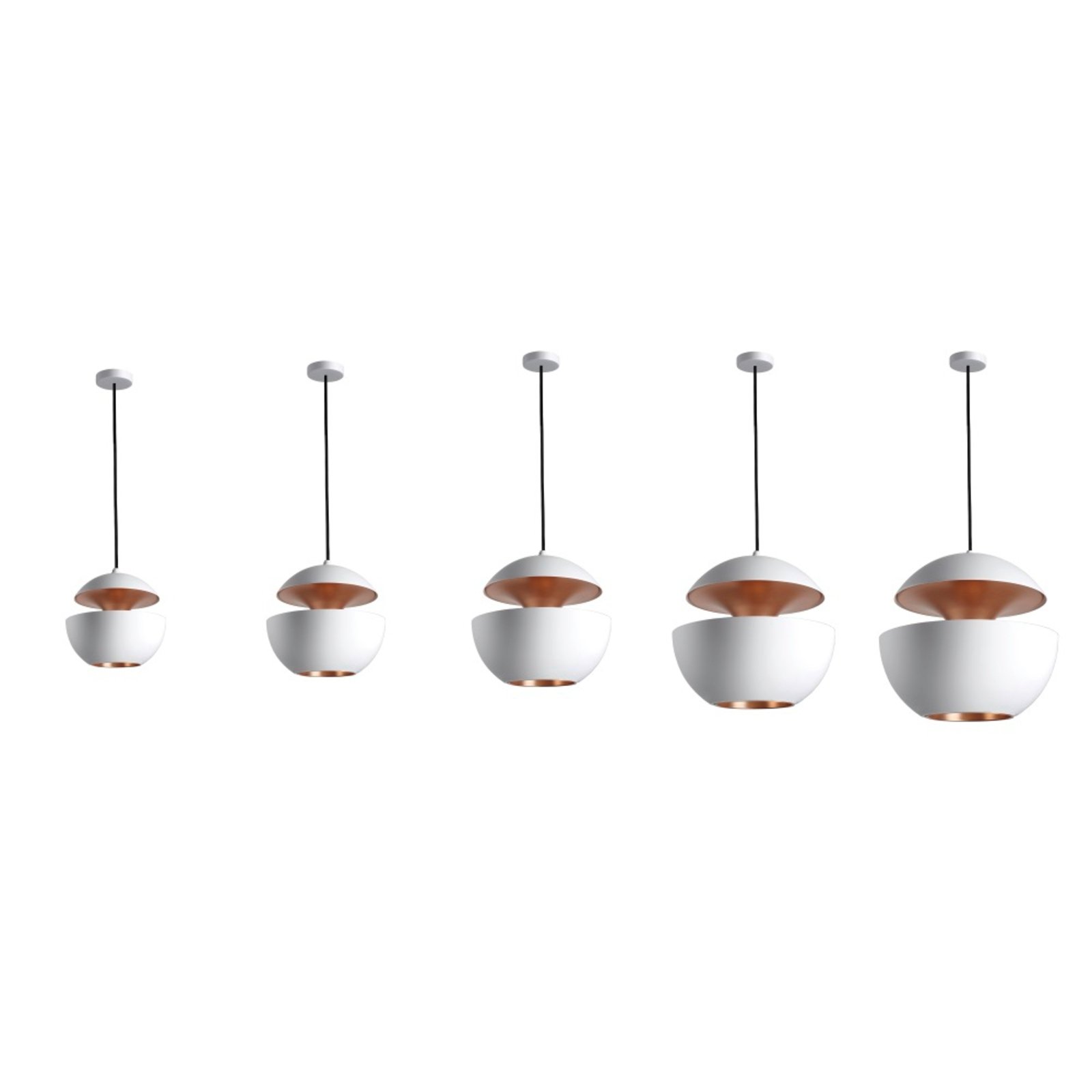 Here Comes The Sun Lustră Pendul ø450 White/Copper - DCW