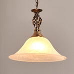 Oud-messing hanglamp CAMEROON, 1-lichts