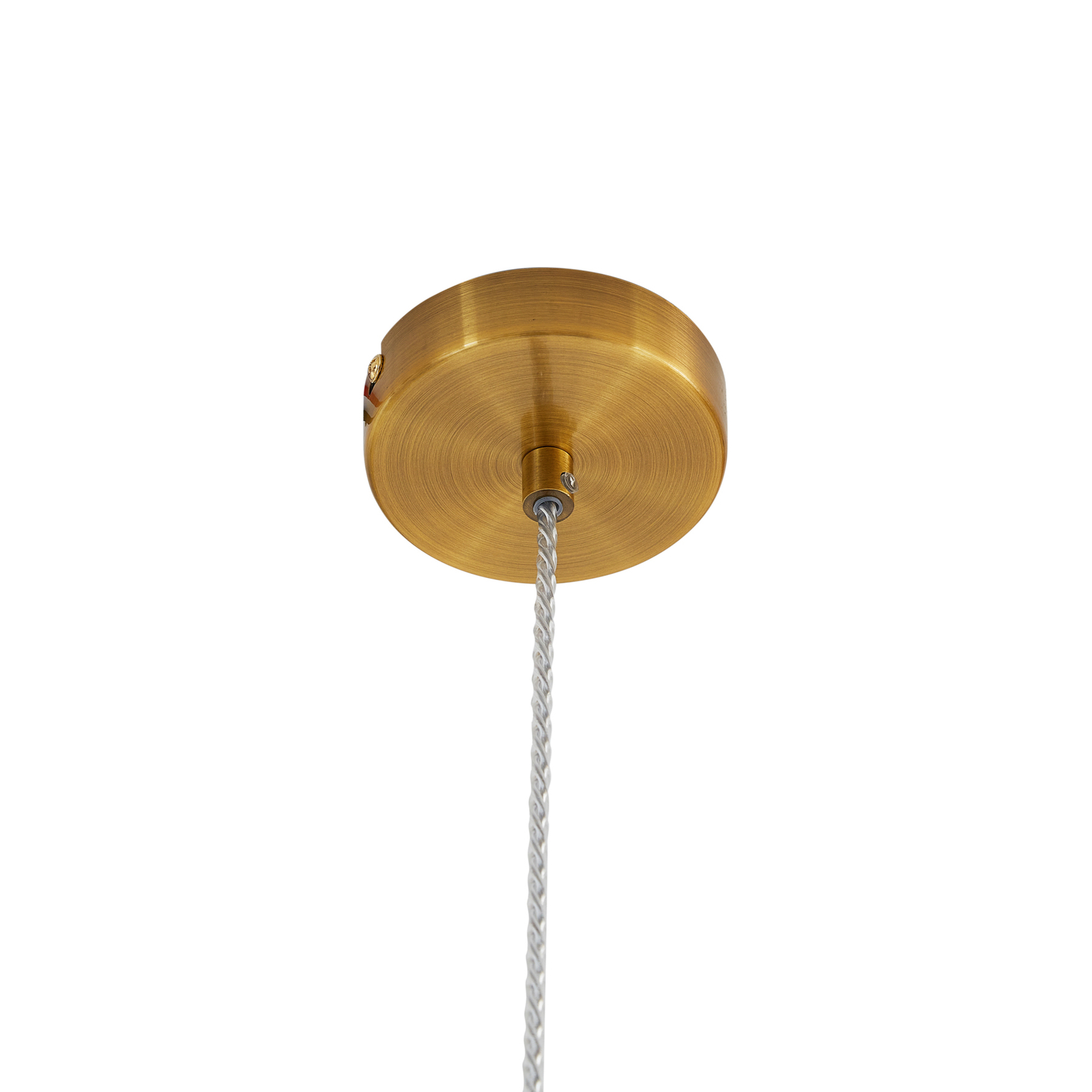 Lindby Hängeleuchte Drakar, 1-flg., amber, Glas, Ø 19,5 cm