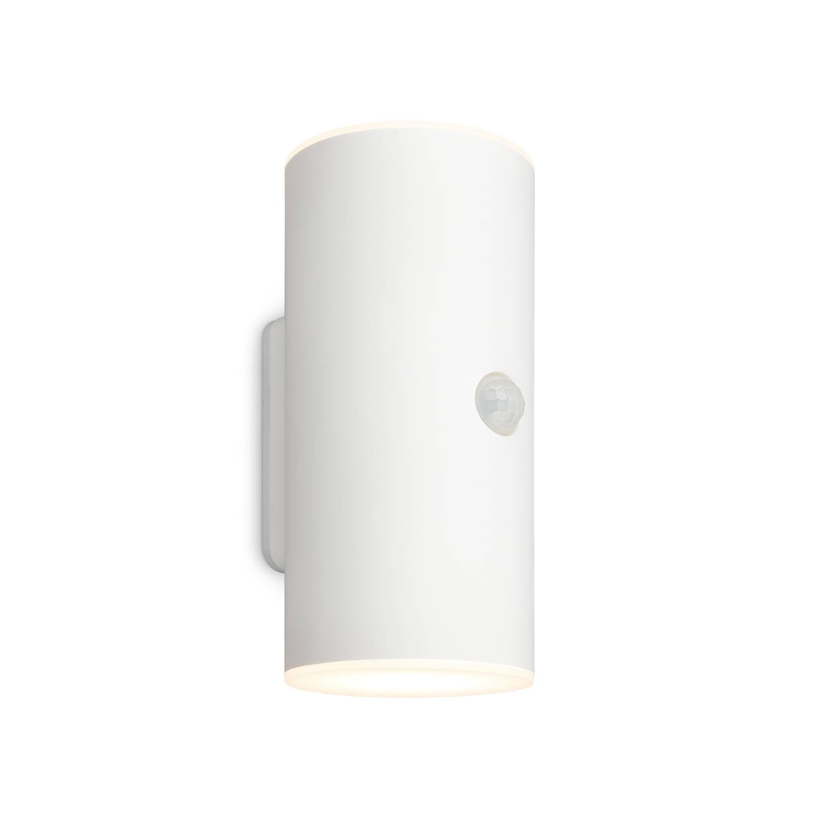 LED-Akku-Außenwandleuchte, weiß, Sensor, up/down