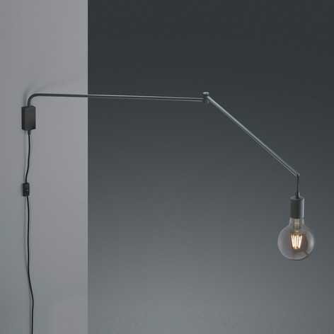 Wandleuchte Line mit Kabel + Stecker, schwarz