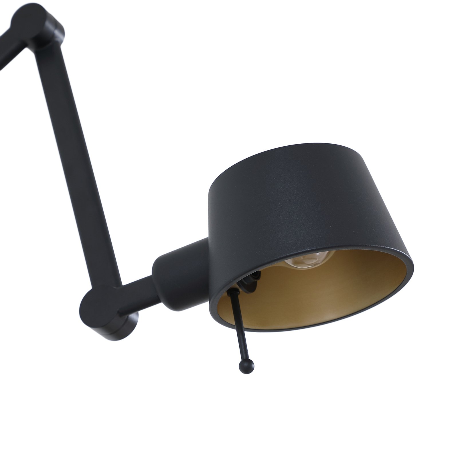 Lucande Wandleuchte Silka, 94 cm, schwarz, verstellbar, E27