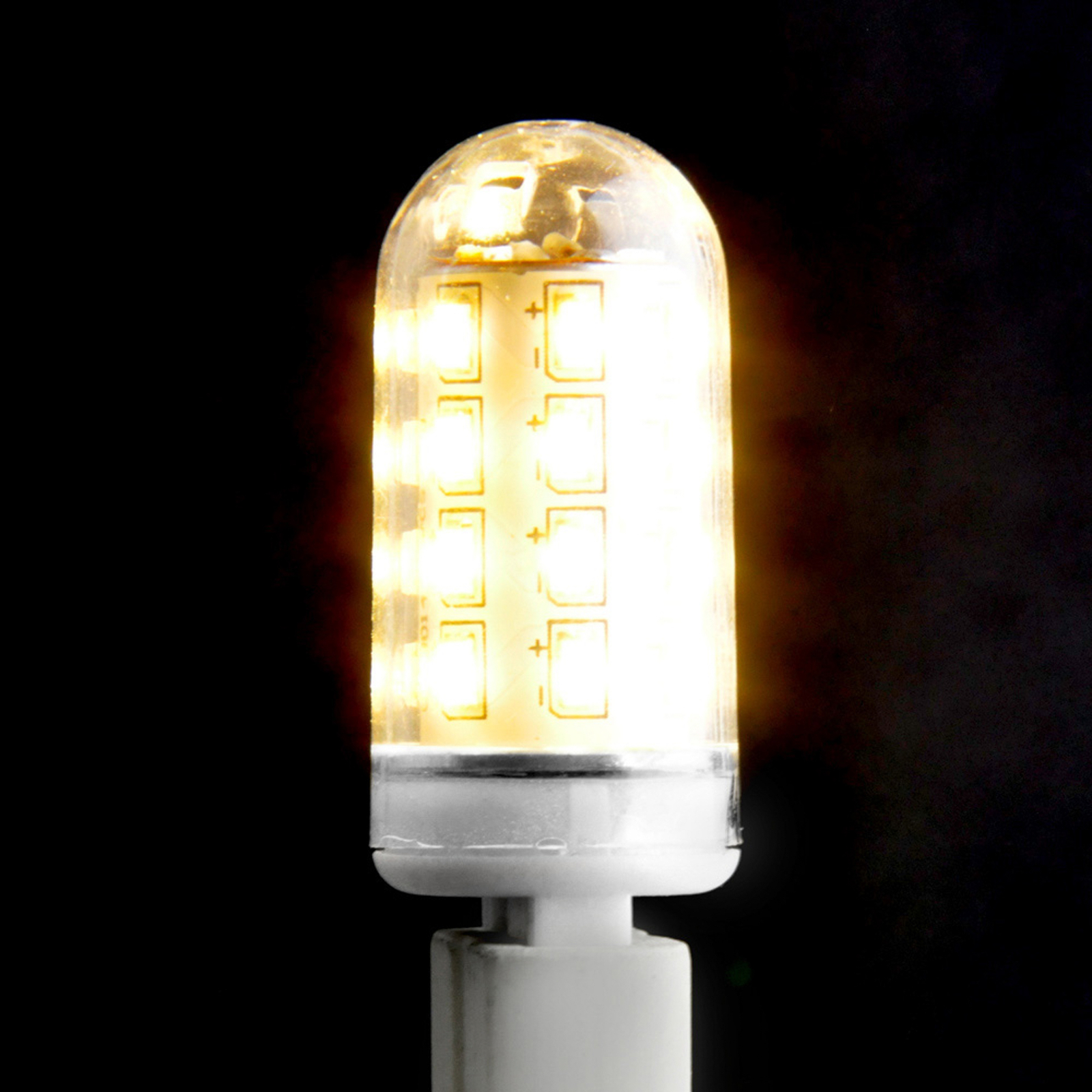 LED en forma tubular G9 3W 830 transparente 3 ud