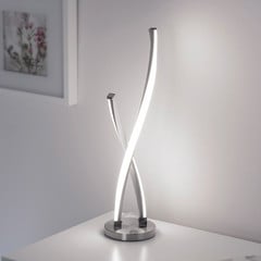 Paul Neuhaus Polina lampa stołowa LED, srebrny, metal, ściemniany