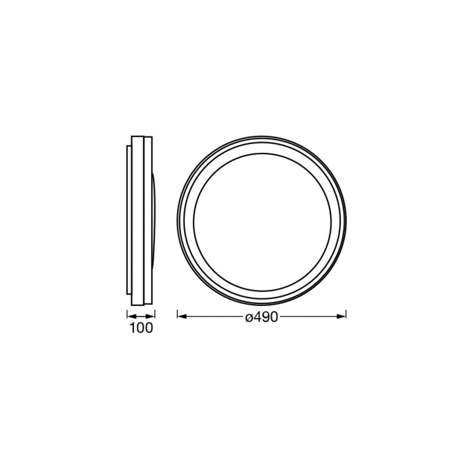 OSRAM SMART+ WiFi Deckenlampe ORBIS ZEST schwarz 50cm RGBCCT