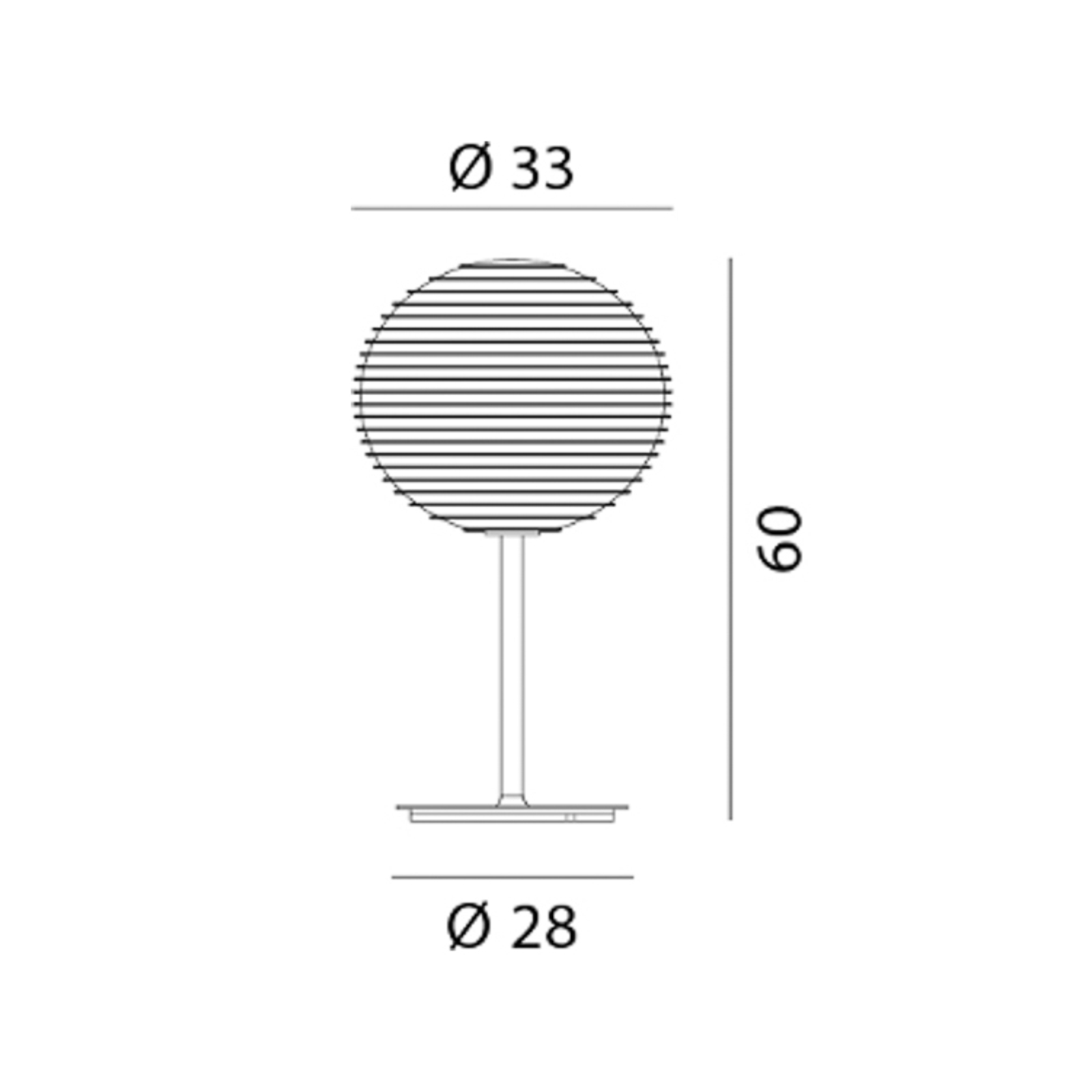 Rotaliana Flow Glass Lámpara de mesa T2 con soporte