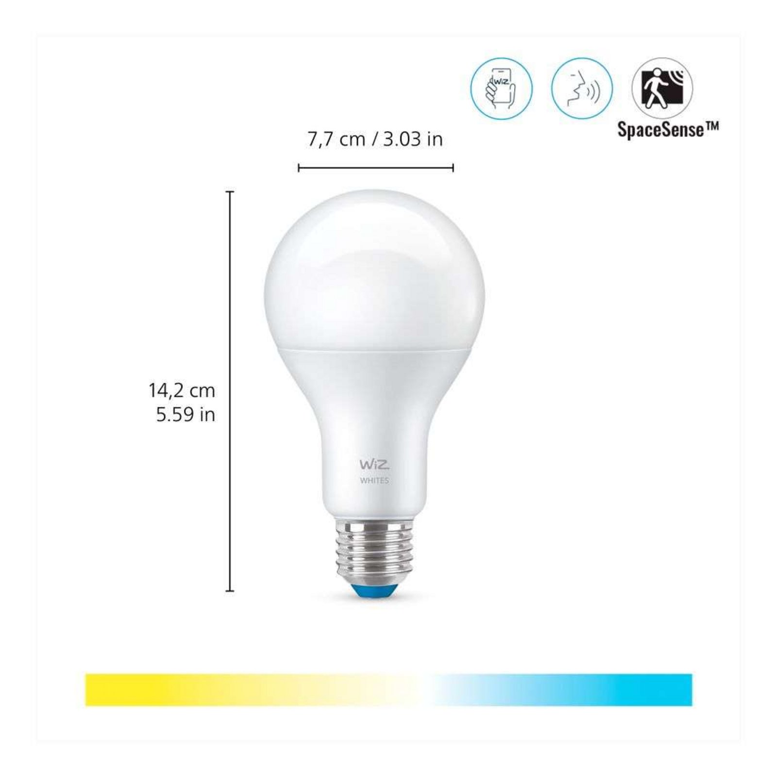 Lampadina Smart TW 13W 1521lm 2700-6500K E27 - WiZ