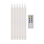 Bougies LED, lot de 6, blanches, télécommande - House Doctor