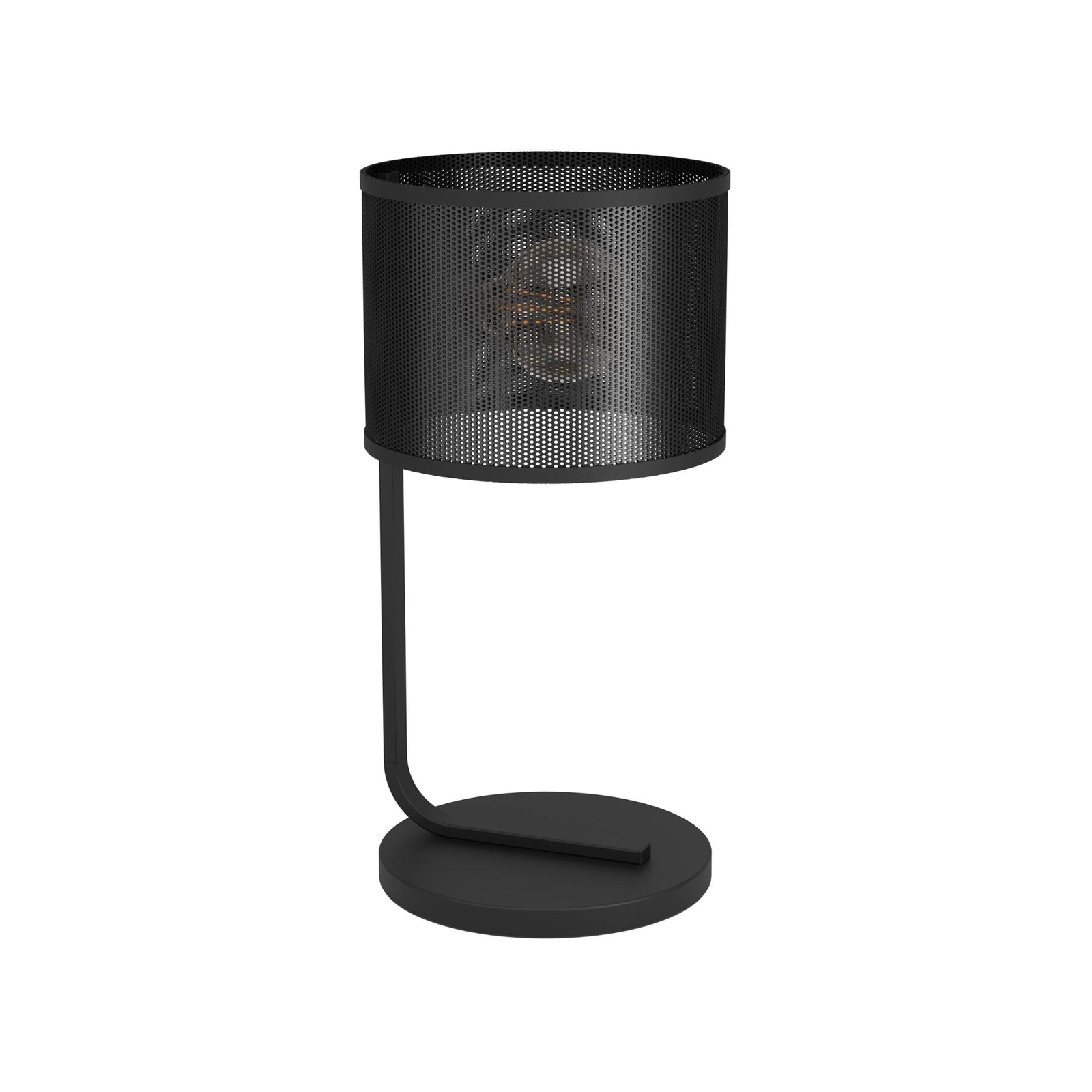 Lampa stołowa Manby, wysokość 48,5 cm, czarny, stal