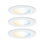 Foco empotrable LED Paulmann Nova Coin Smart blanco CCT, juego de 3, 7,8 cm