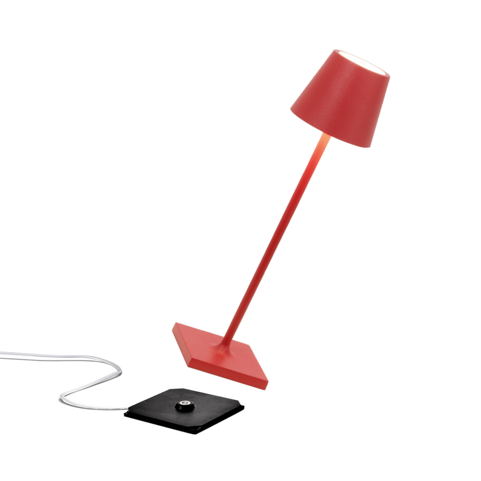Zafferano Poldina micro lampă acumul IP65 roșu