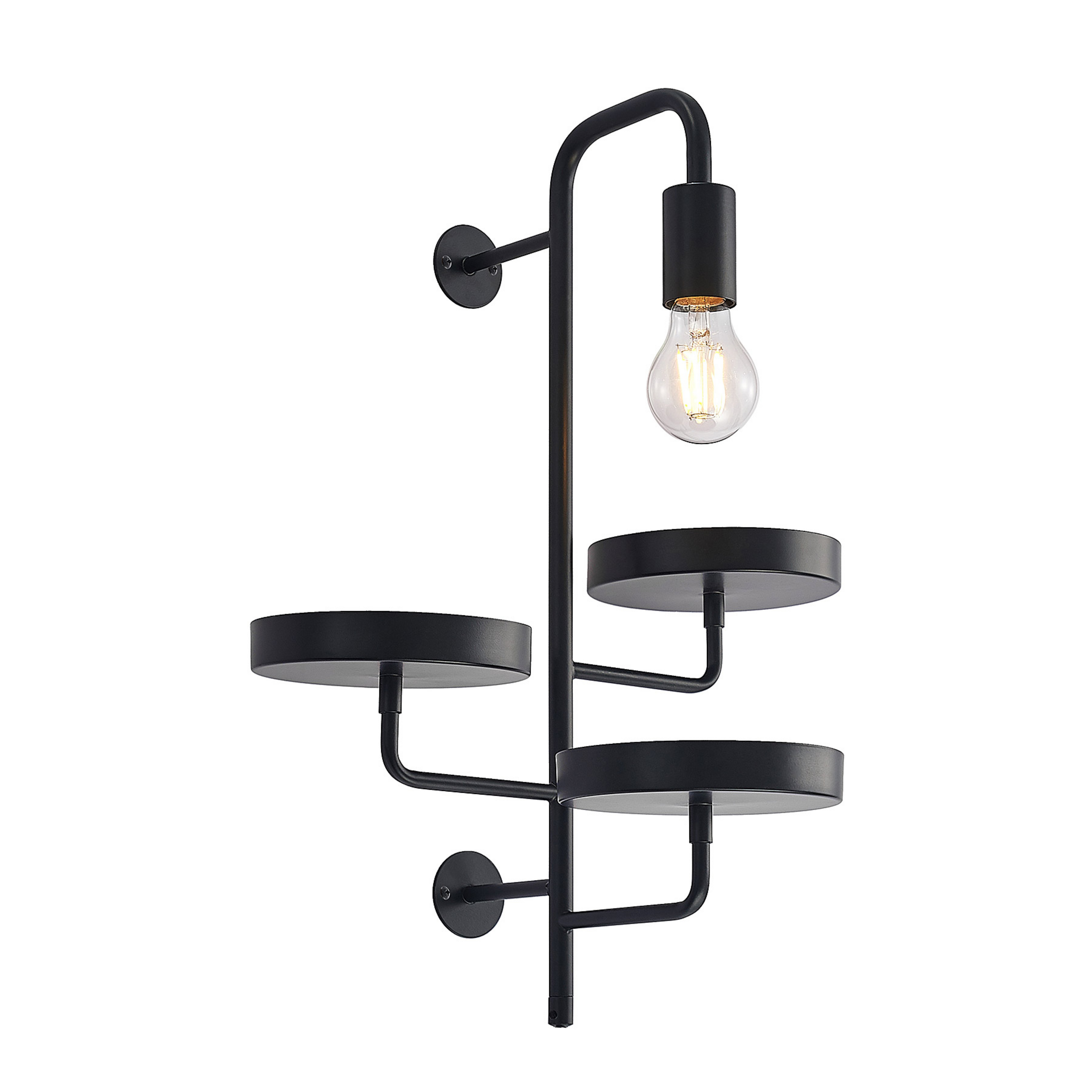 Hanjo Wandlamp Black - Lindby