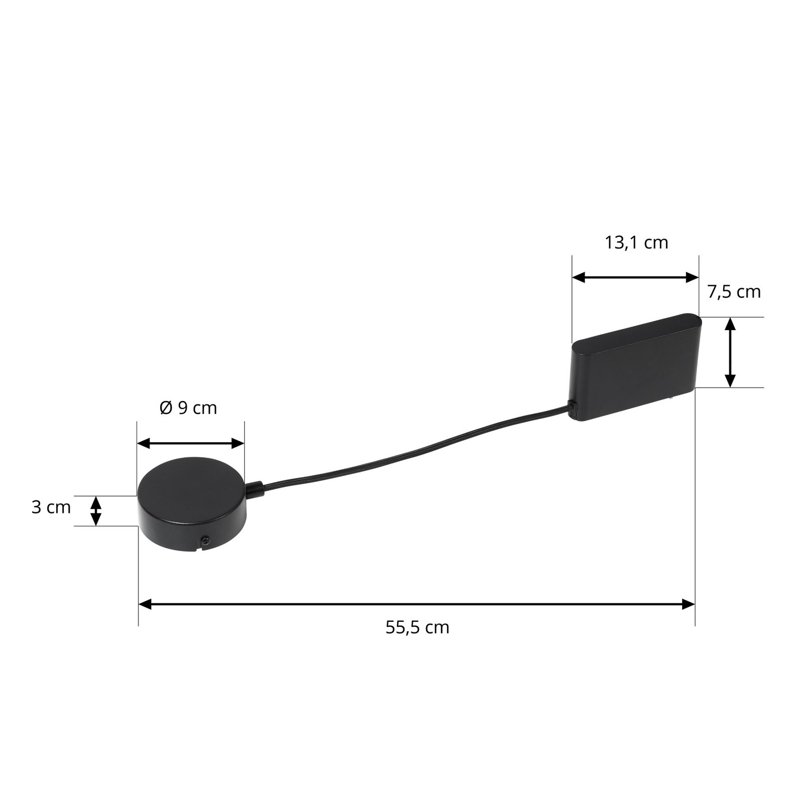 Lindby LED driver Lumaro, černý, délka 55,5 cm, 100W