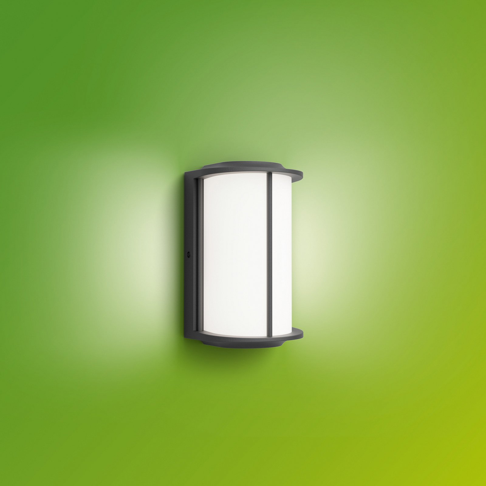 Philips LED outdoor wall light Reese UE, anthracite, aluminium, IP44