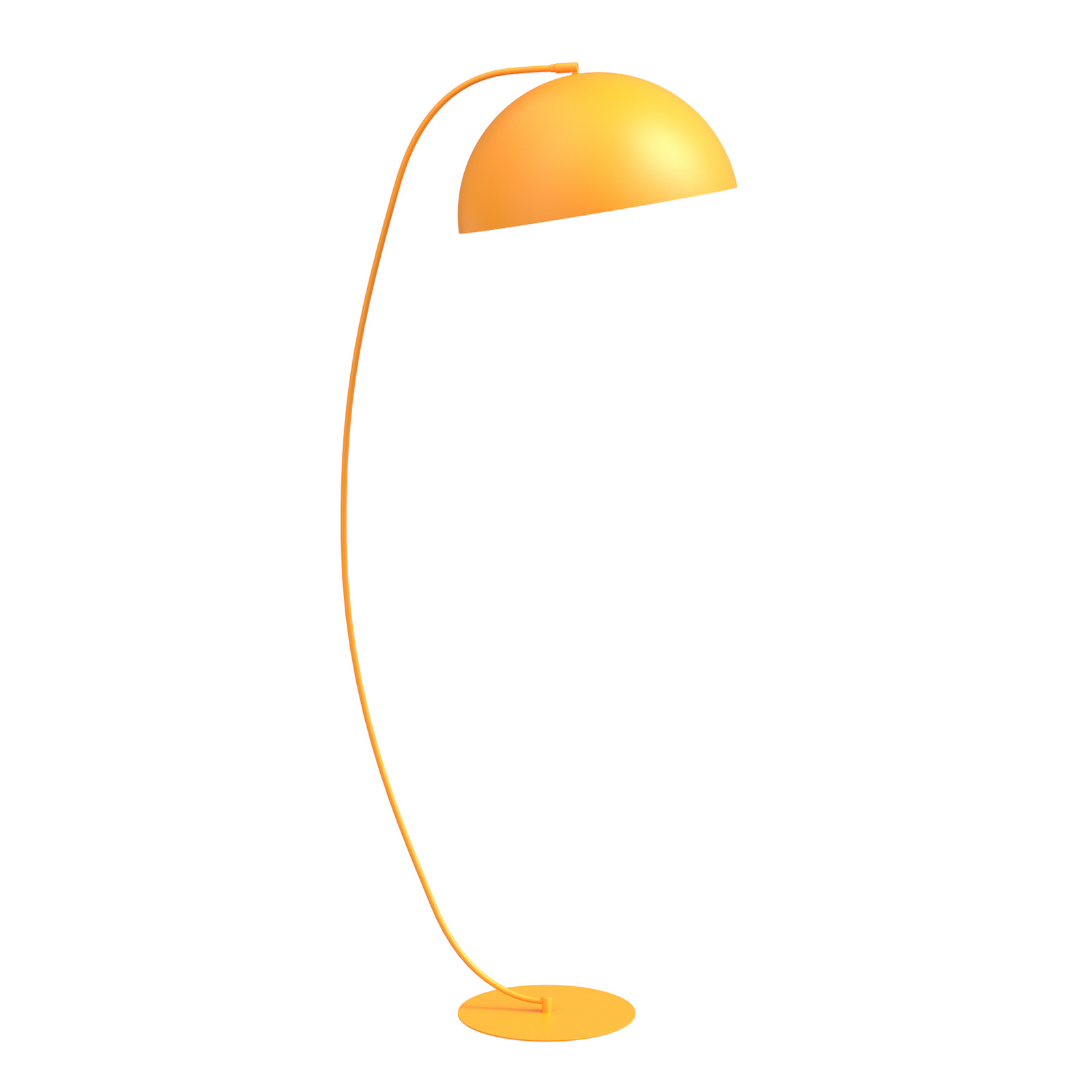 Lampadaire Arcos, orange, hauteur 150 cm, métal