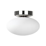 Stropní světlo Ufo, chrom/bílá, Ø 18 cm, sklo, G9