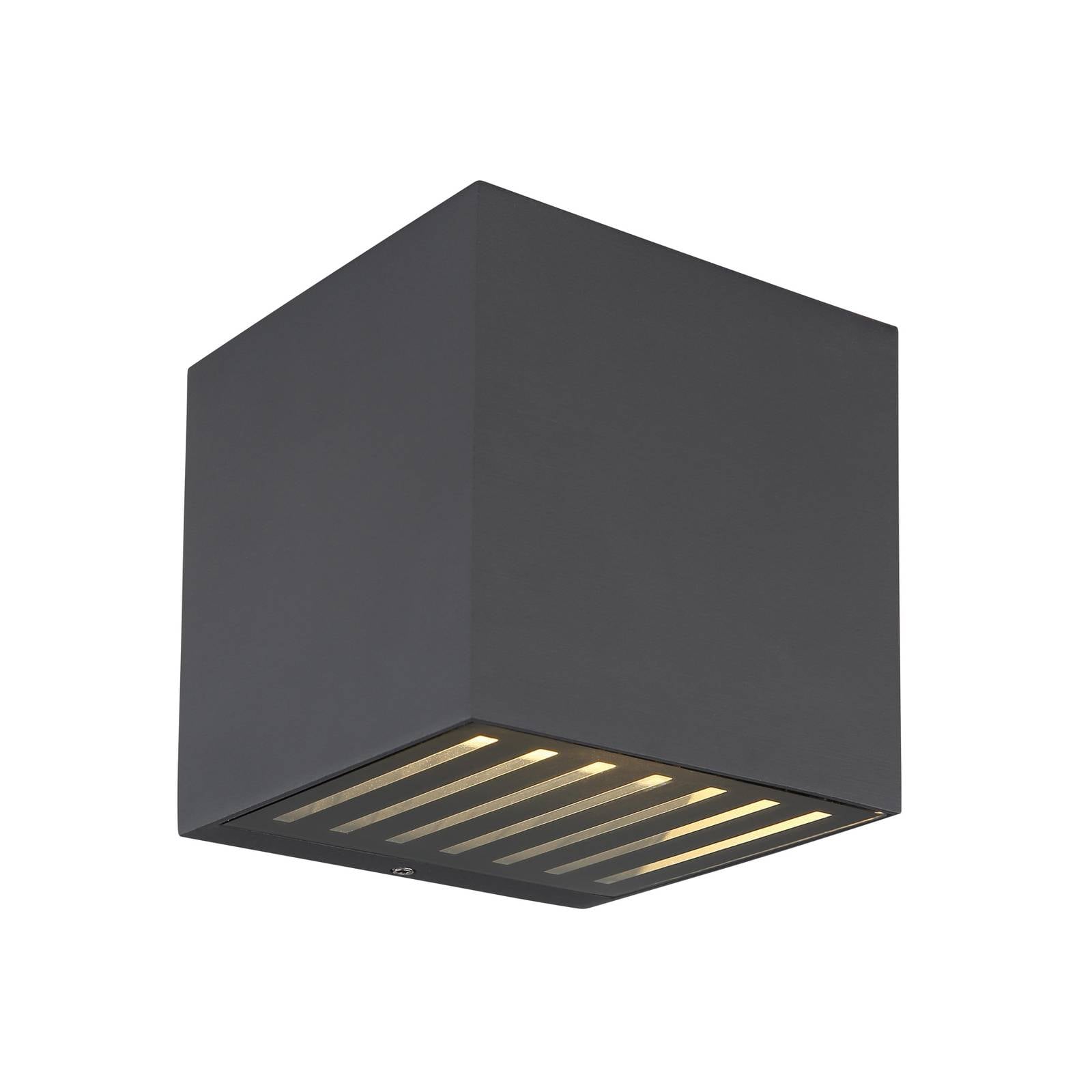 LED-Außenwandlampe Illi, anthrazit, Breite 10 cm, Alu, IP54