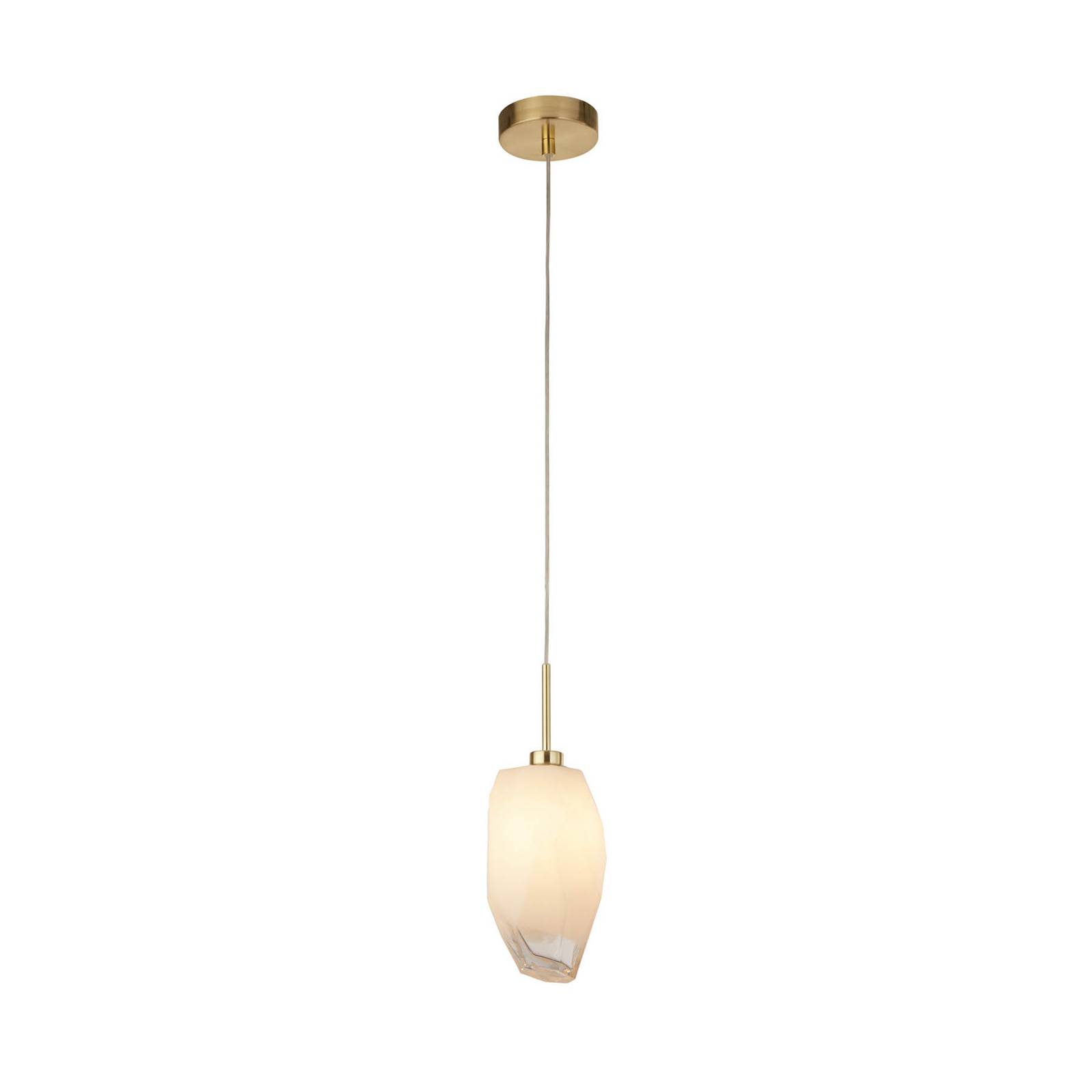 Pendelleuchte Rocky 1-fl messingfarben Stahl Glas