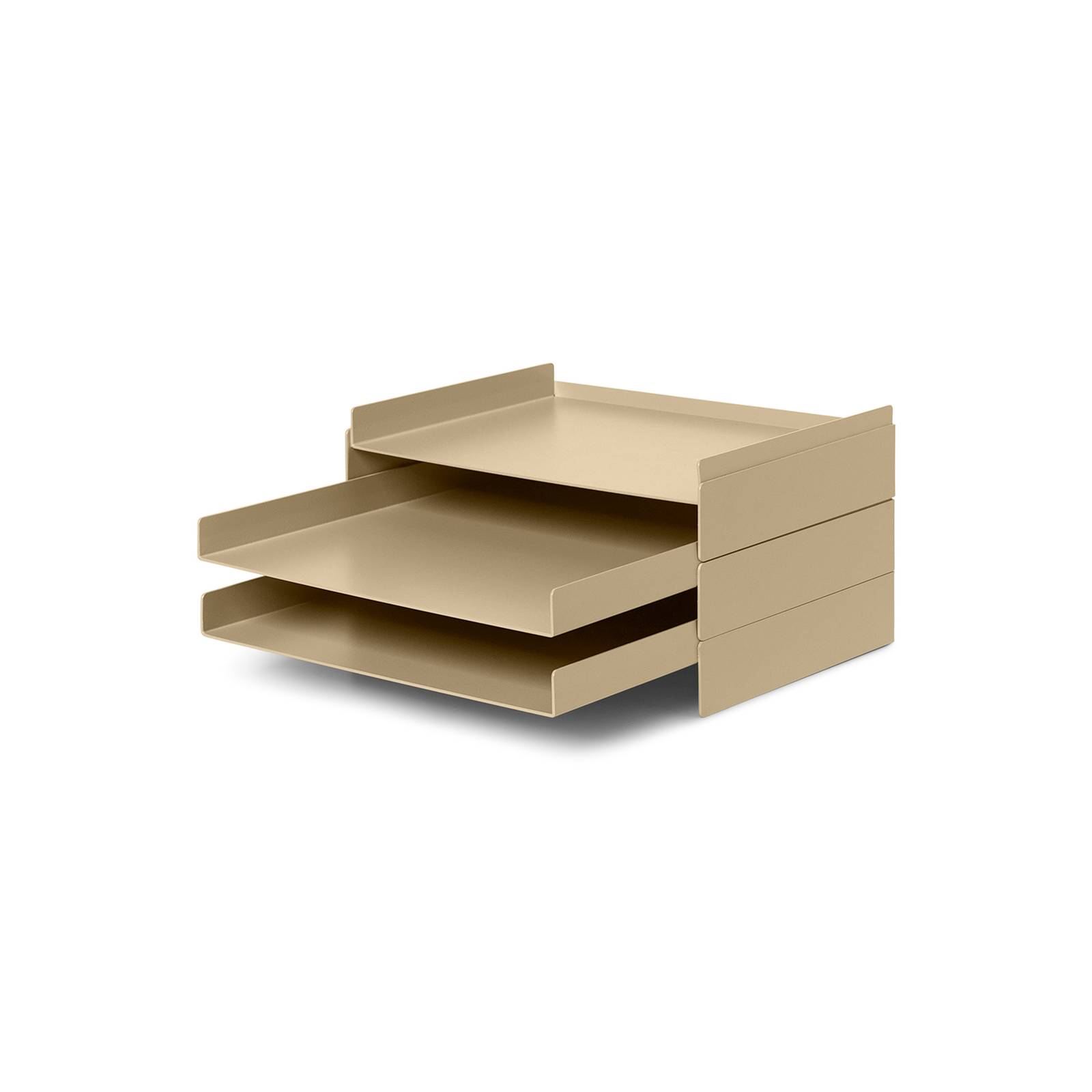 ferm LIVING Organizer 2×2 beżowy żelazko 12,7 cm możliwość sztaplowania