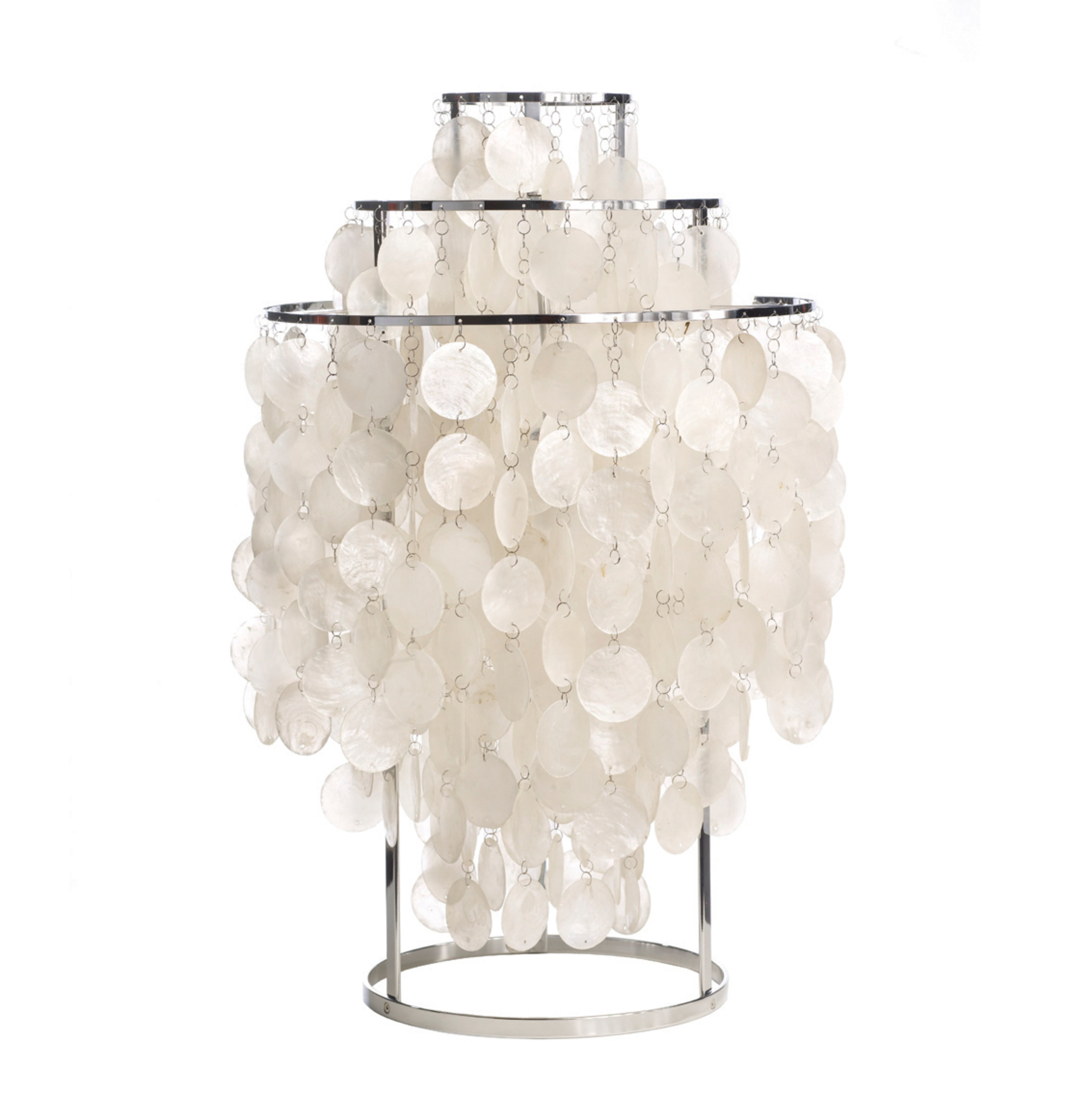 FUN 1TM stolní lampa, chrom, výška 65 cm, mušle - VERPAN