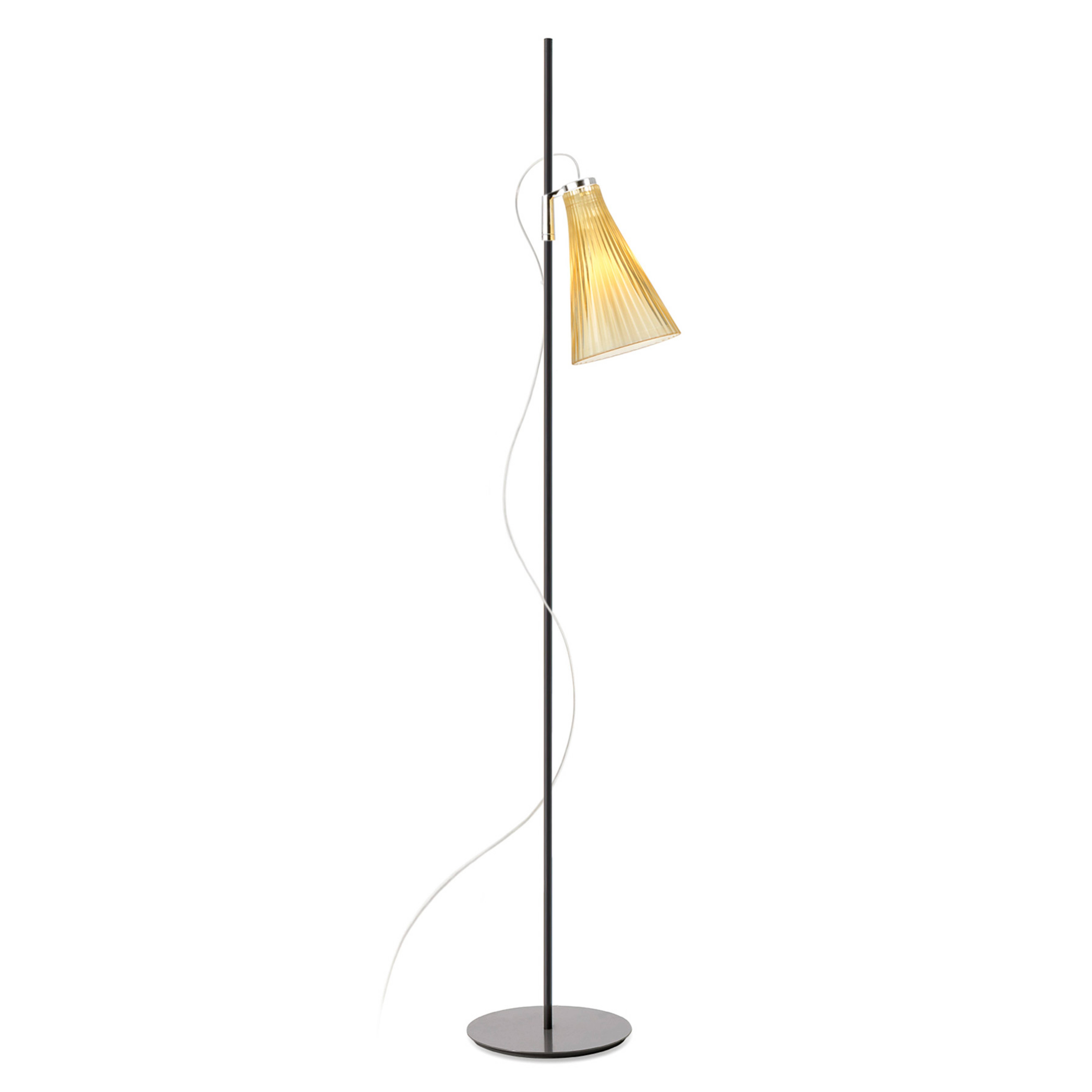 Kartell K-Lux lámpara de pie, 1 luz, negro/amarillo