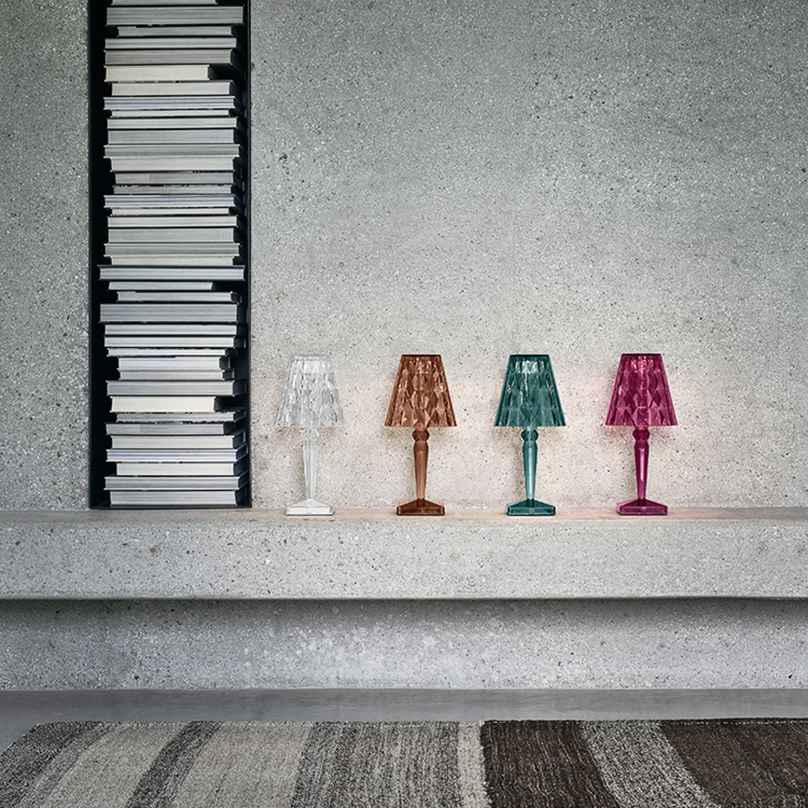 Kartell Big Battery - LED table lamp IP54 with rechargeable battery