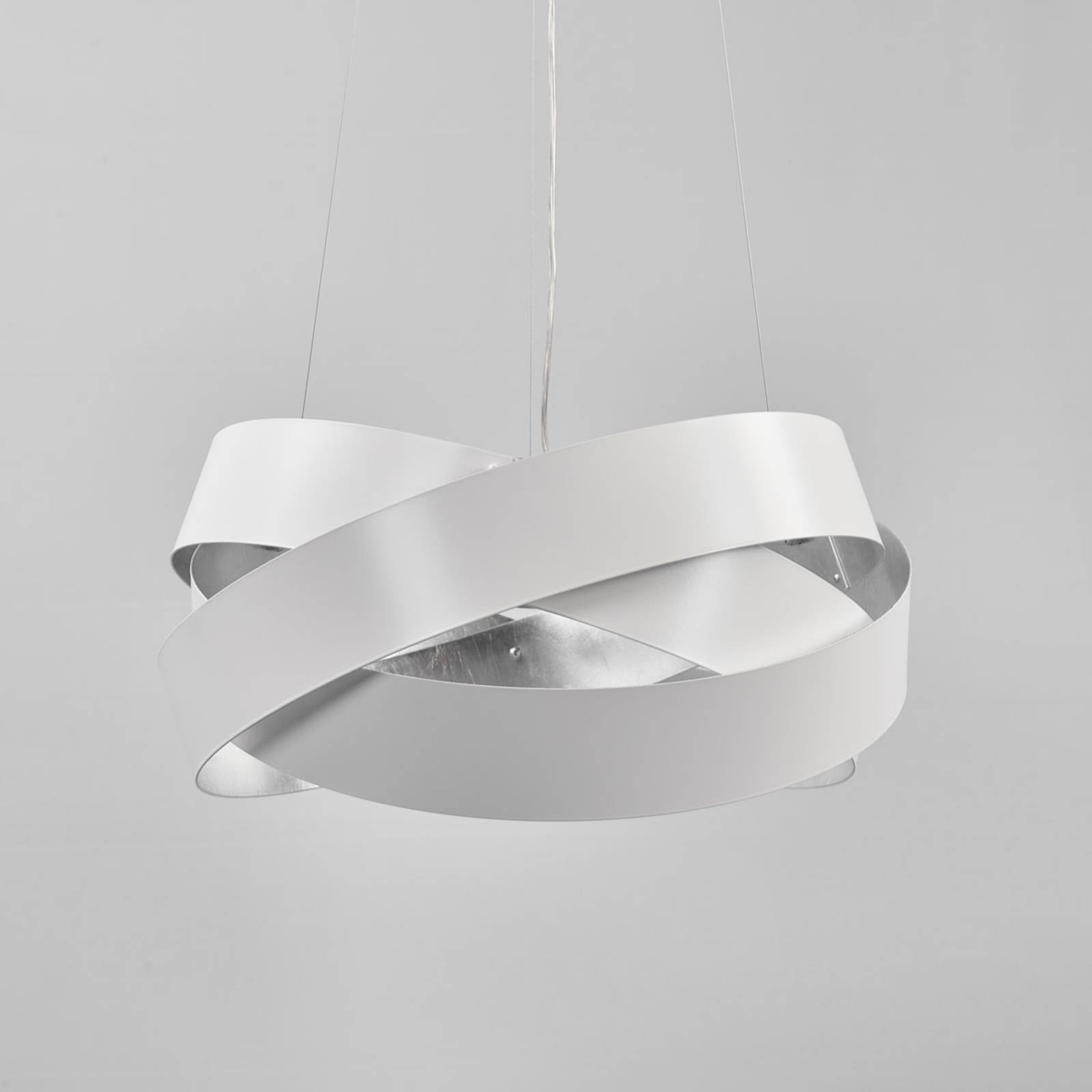 Lampa wisząca Pura biały/srebrny, 60cm, 8x G9