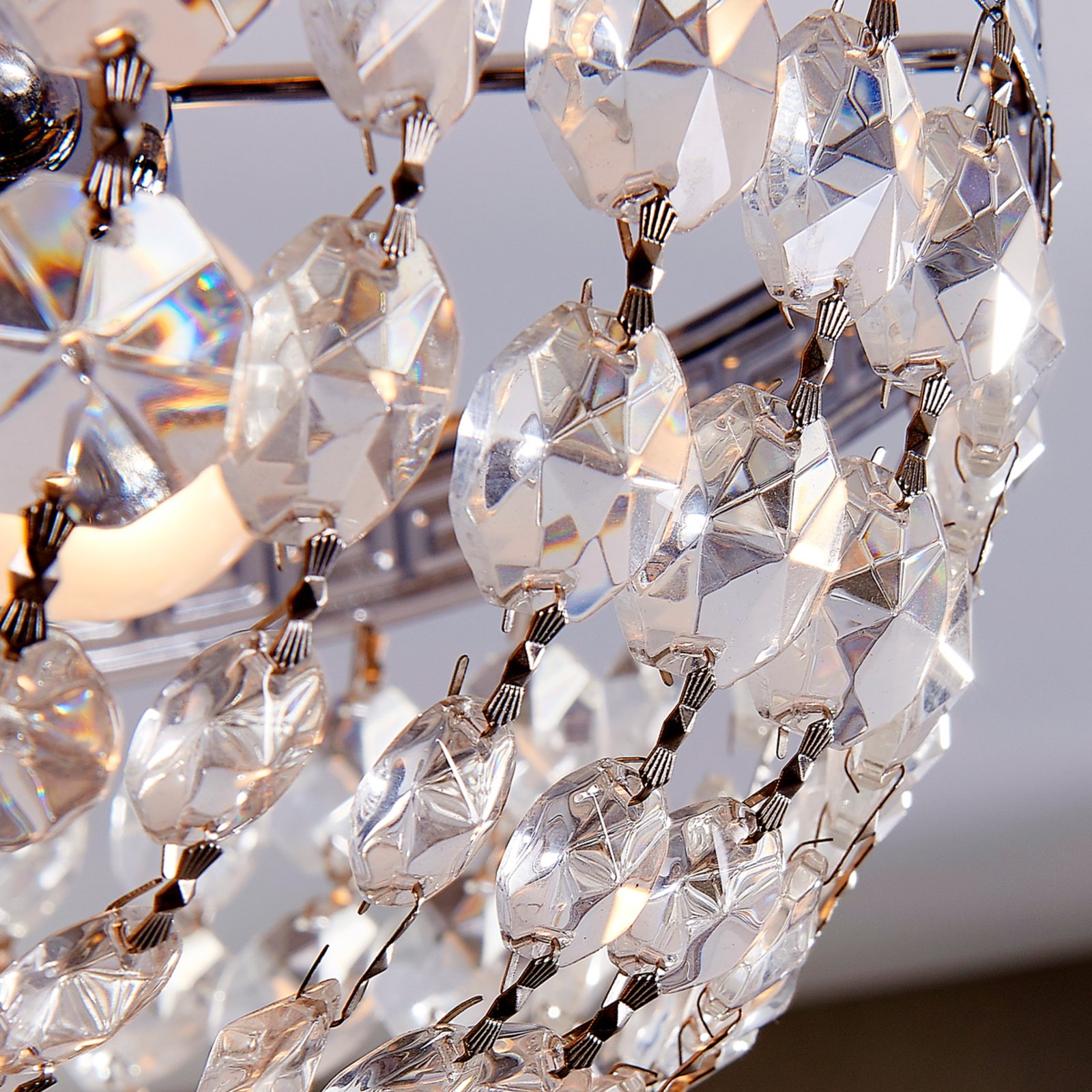 Mondrian Kattovalaisin Clear/Chrome - Lindby