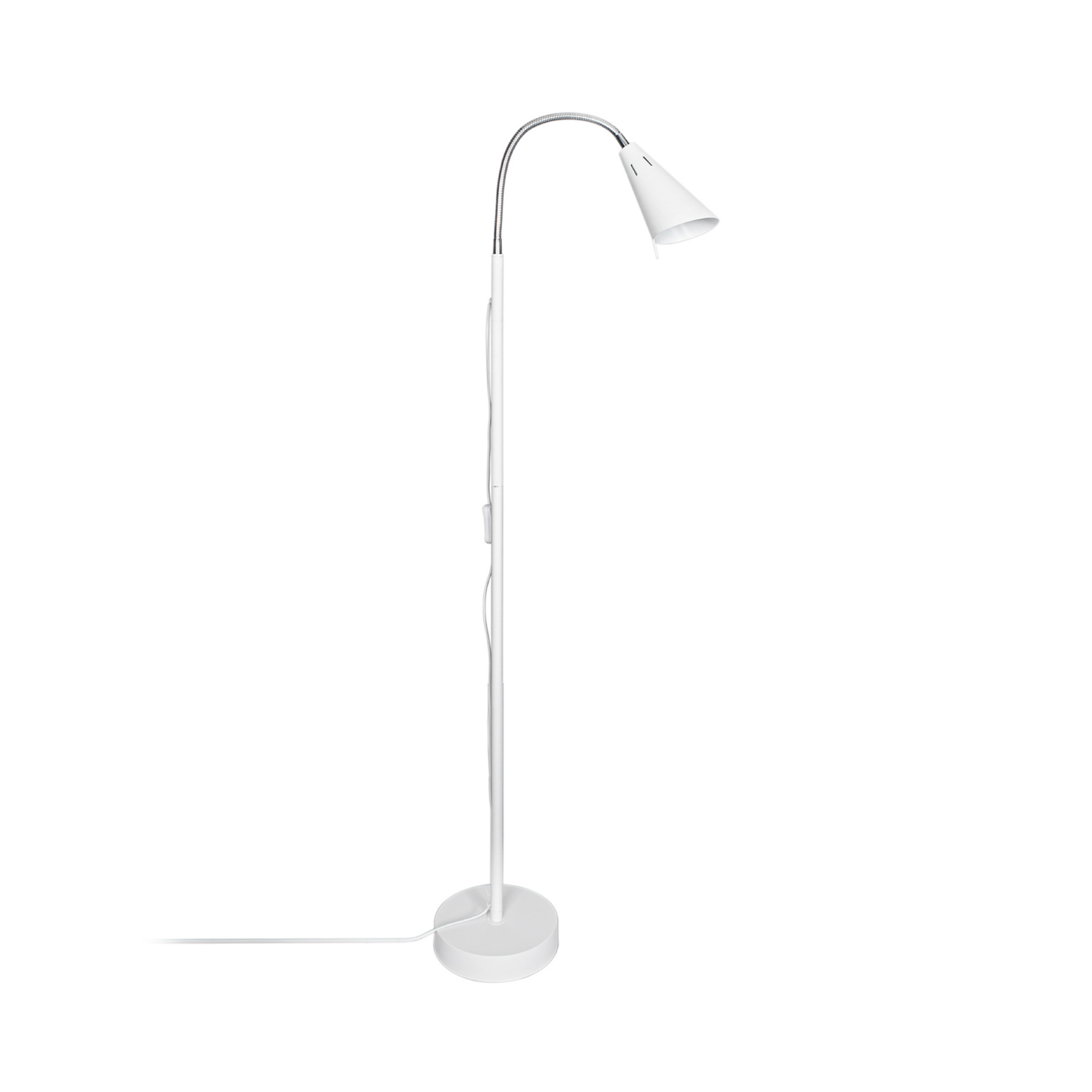 Najlepsza lampa stojąca, wysokość 140 cm, kolor piaskowo-biały, metal, E14 – By