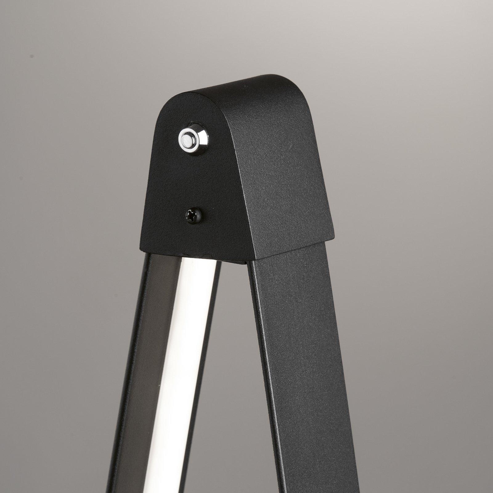 Candeeiro de pé LED Fenga, regulador de intensidade de toque, CCT, preto