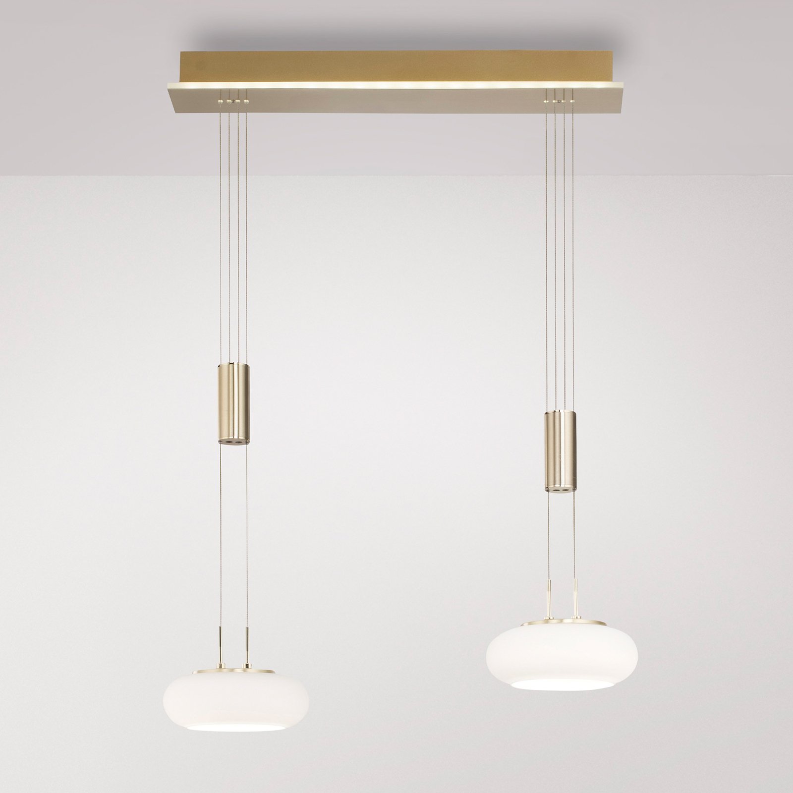 Paul Neuhaus Q-ETIENNE LED hanging light, two-bulb