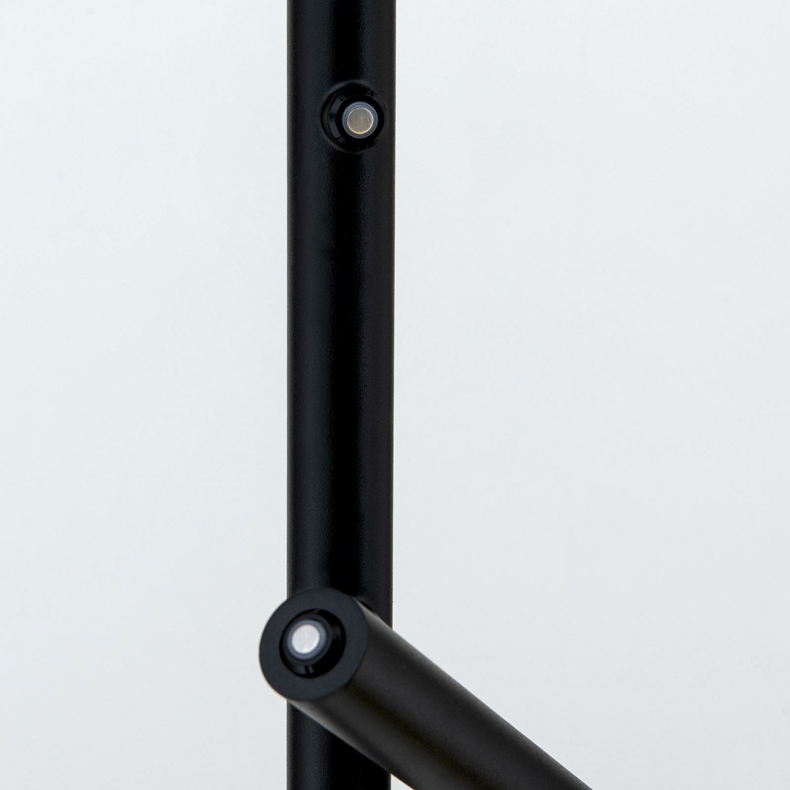 LED vloerlamp Teide, zwart, metaal, leeslamp, dimmer