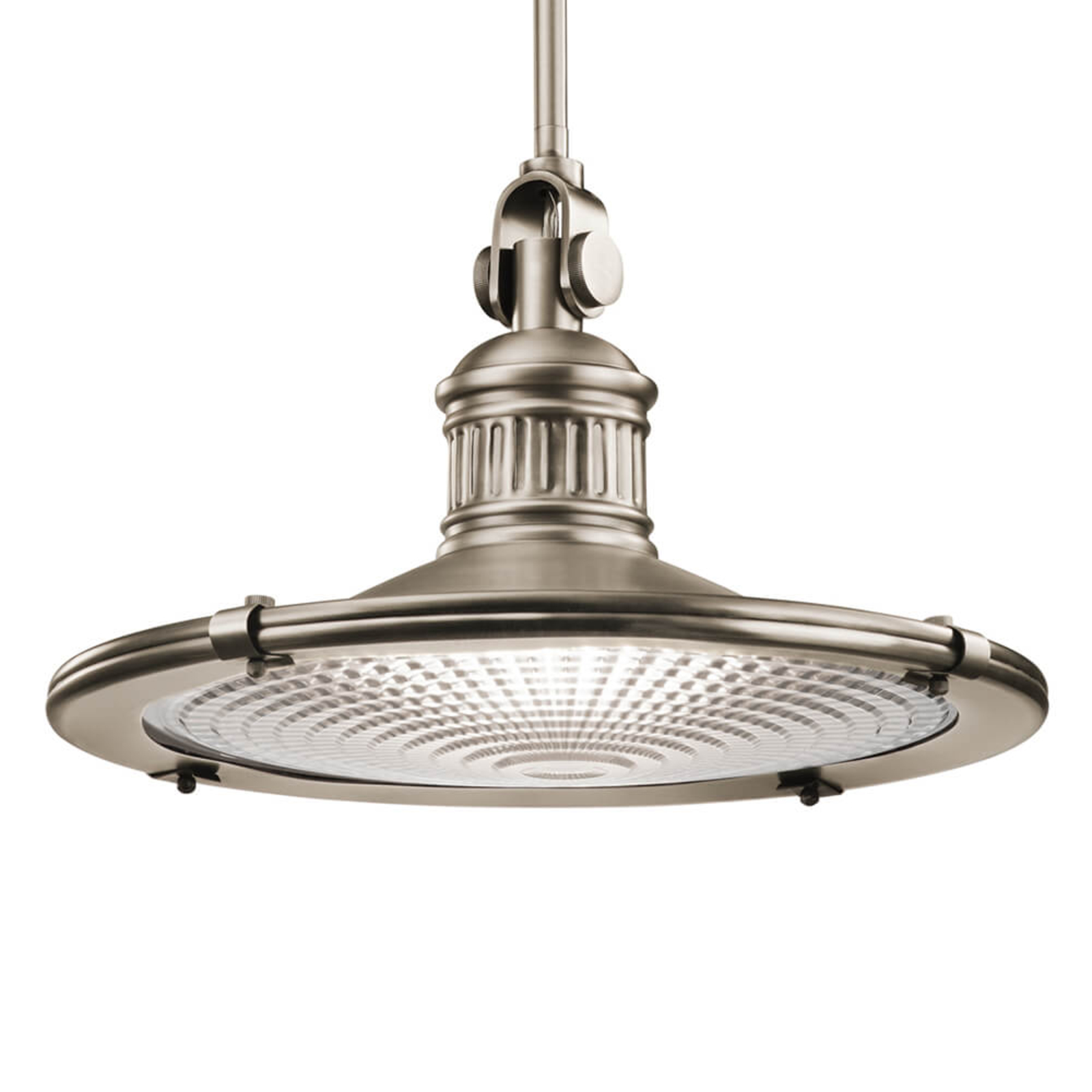 KICHLER Historic pendant light Sayre, for Living / Dining Room, metal, glass, E27, 150 W, energy efficiency: A++, H: 31.1 cm