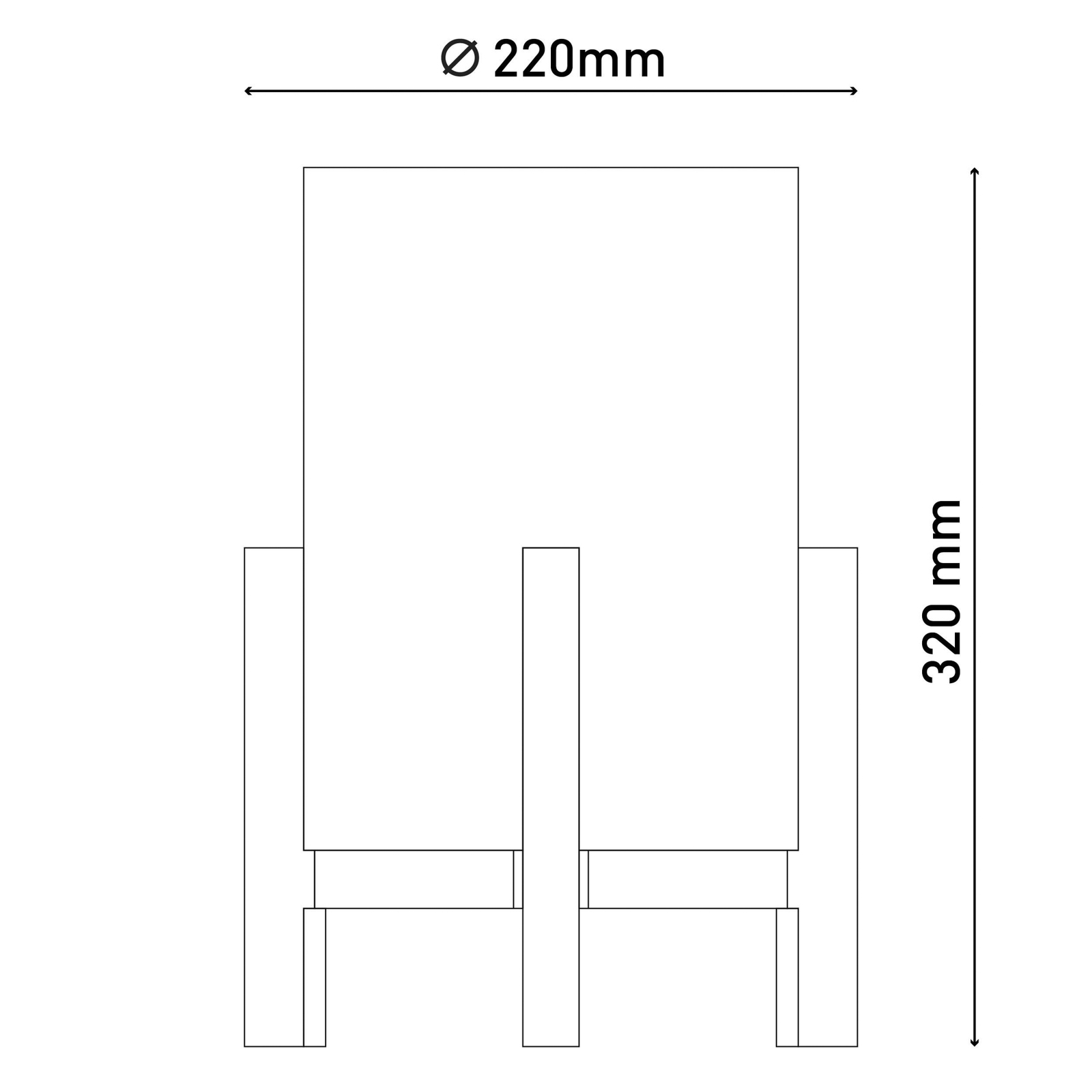 Candeeiro de mesa LED Madita, altura 32 cm, Natur/branco