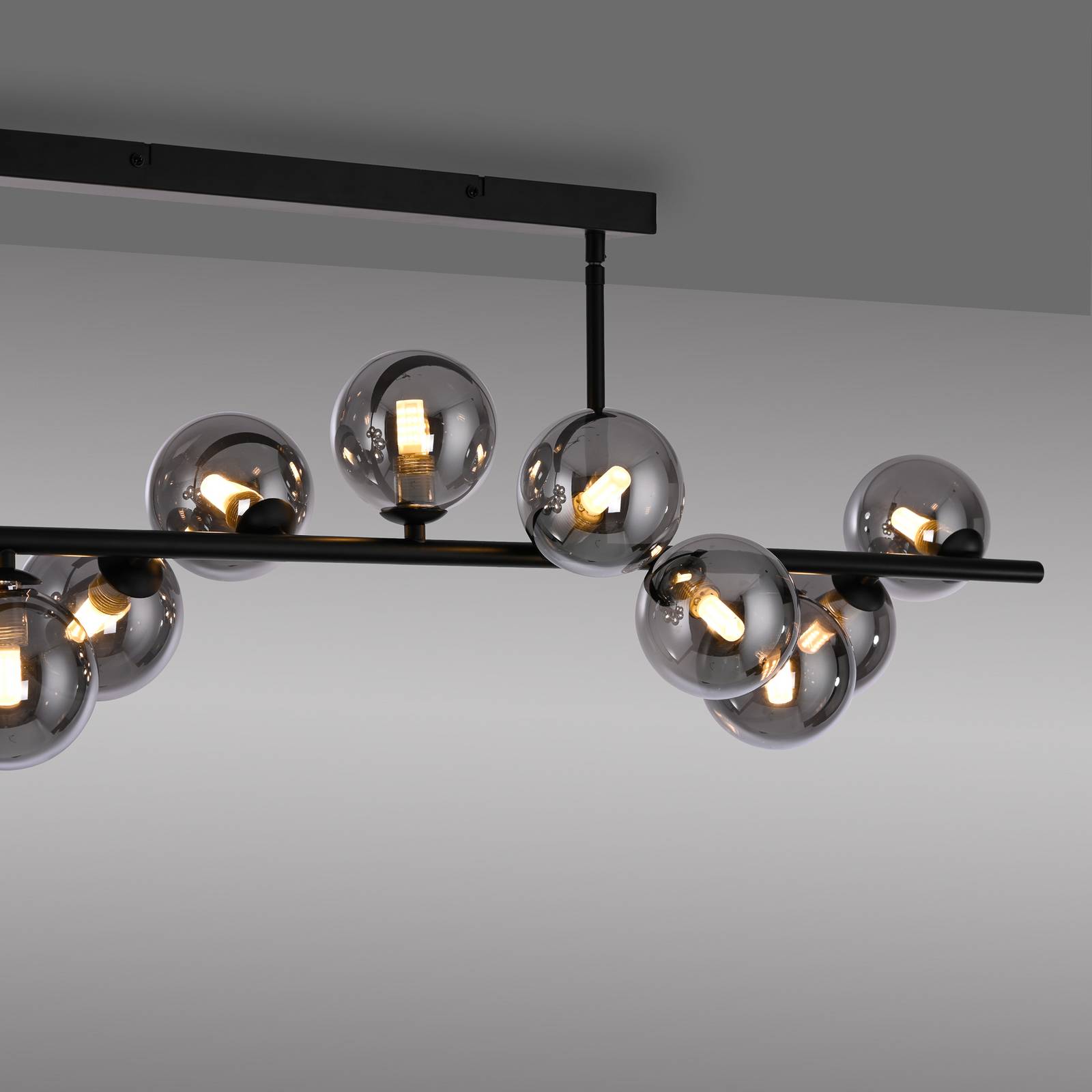 Schöner Wohnen Lampa sufitowa Dubai, szkło dymne, 13-żarówkowa, G9