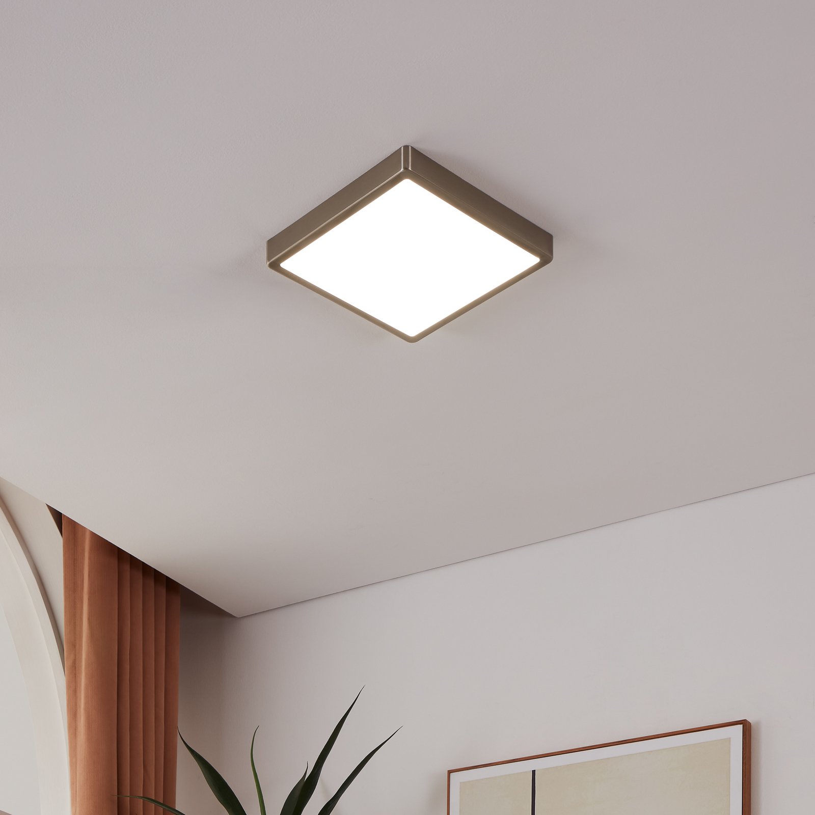 EGLO connect Fueva-Z taklampe 28x28cm i nikkel